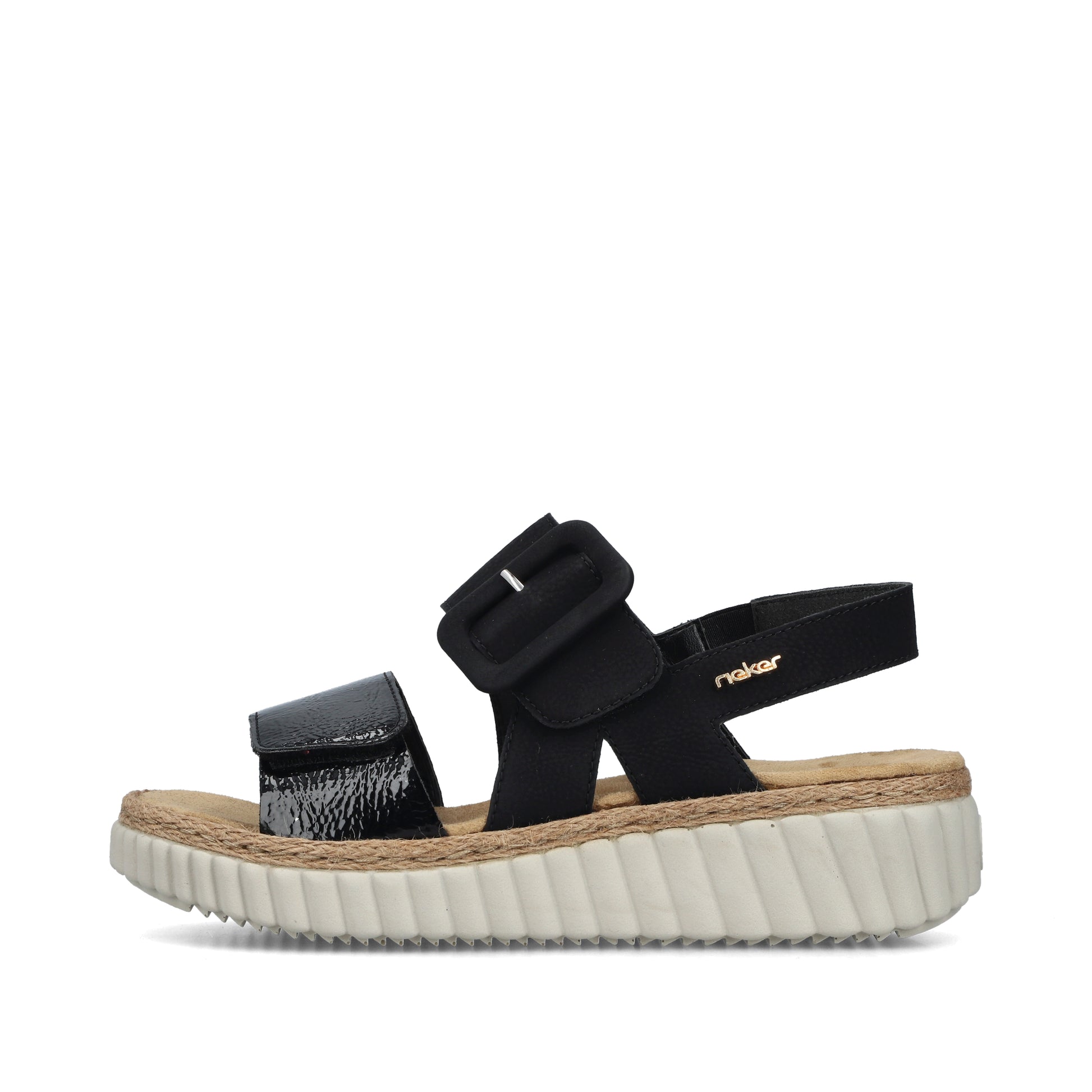 Black Hook & Loop Sandals for Women | Rieker 69260-00