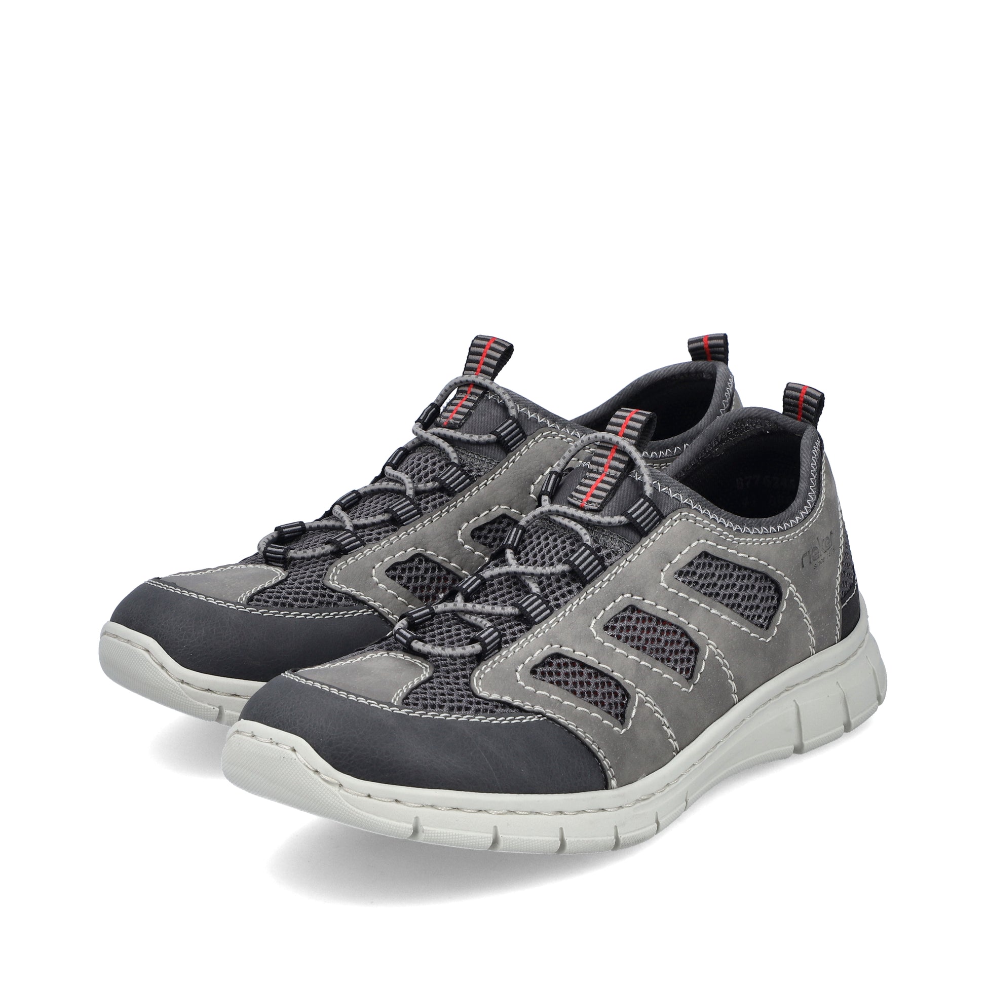 Grey Elasticated Shoes for Men | Rieker B7762-45