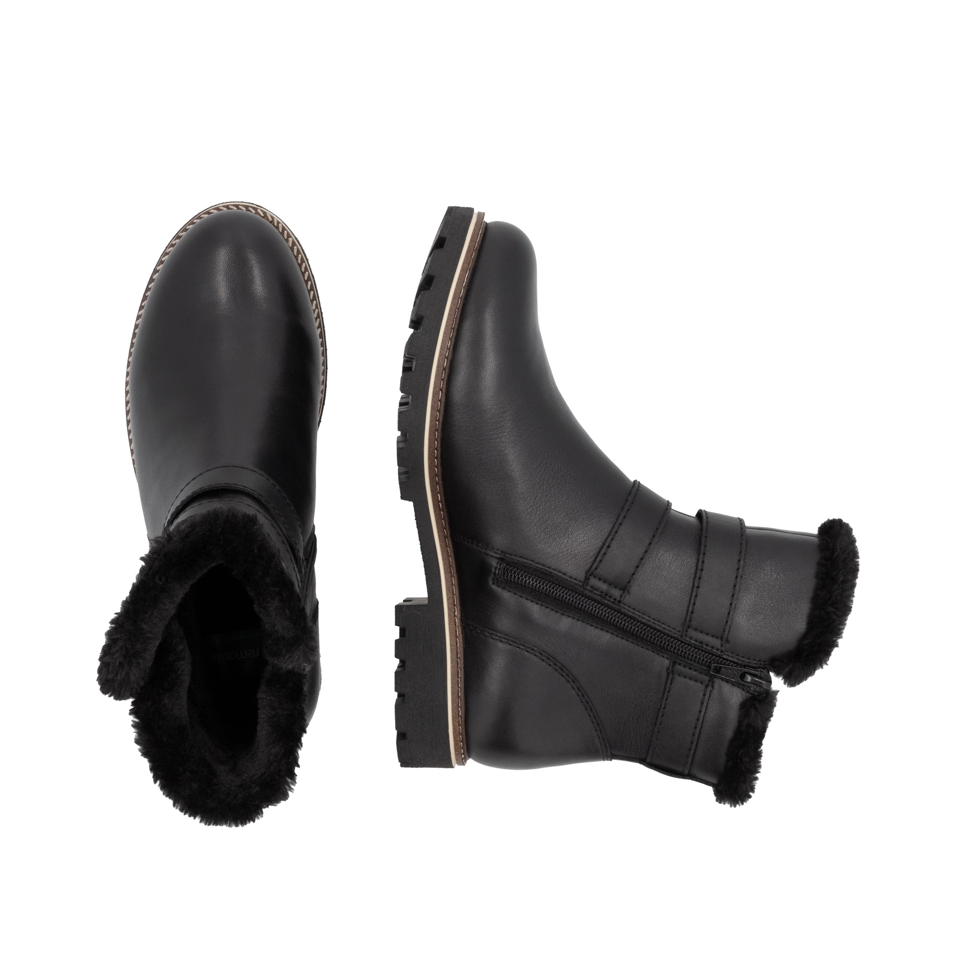 Black Zip Boots for Women | Remonte D8484-00