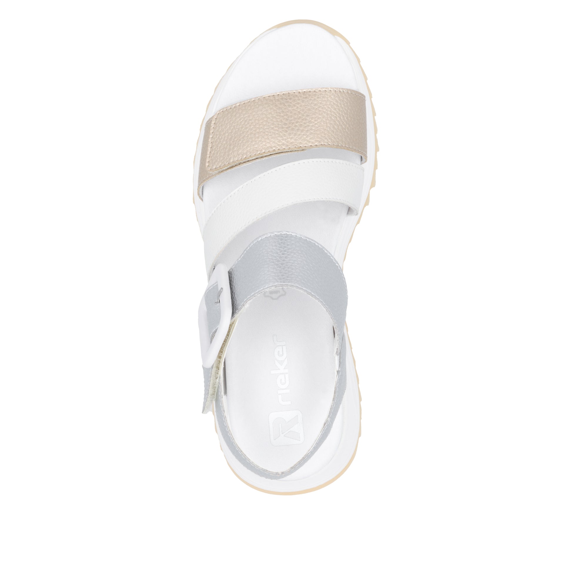 Gold Hook & Loop Sandals for Women | Rieker Sport W2950-90