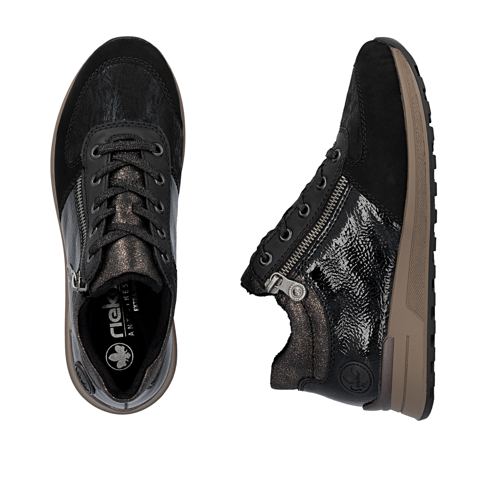 Black Zip Boots for Women | Rieker N1407-00