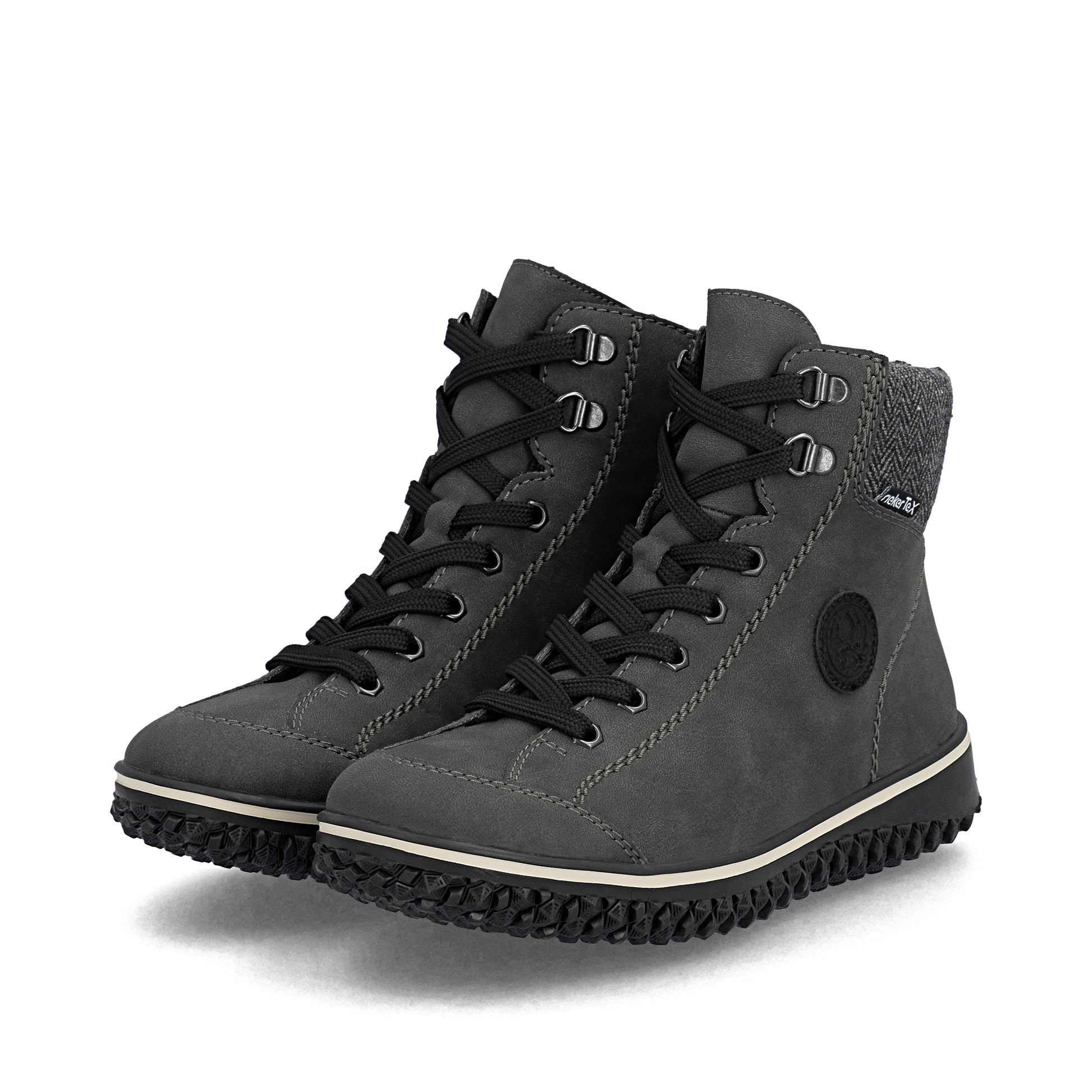 Grey Zip Boots for Women | Rieker Z4251-45