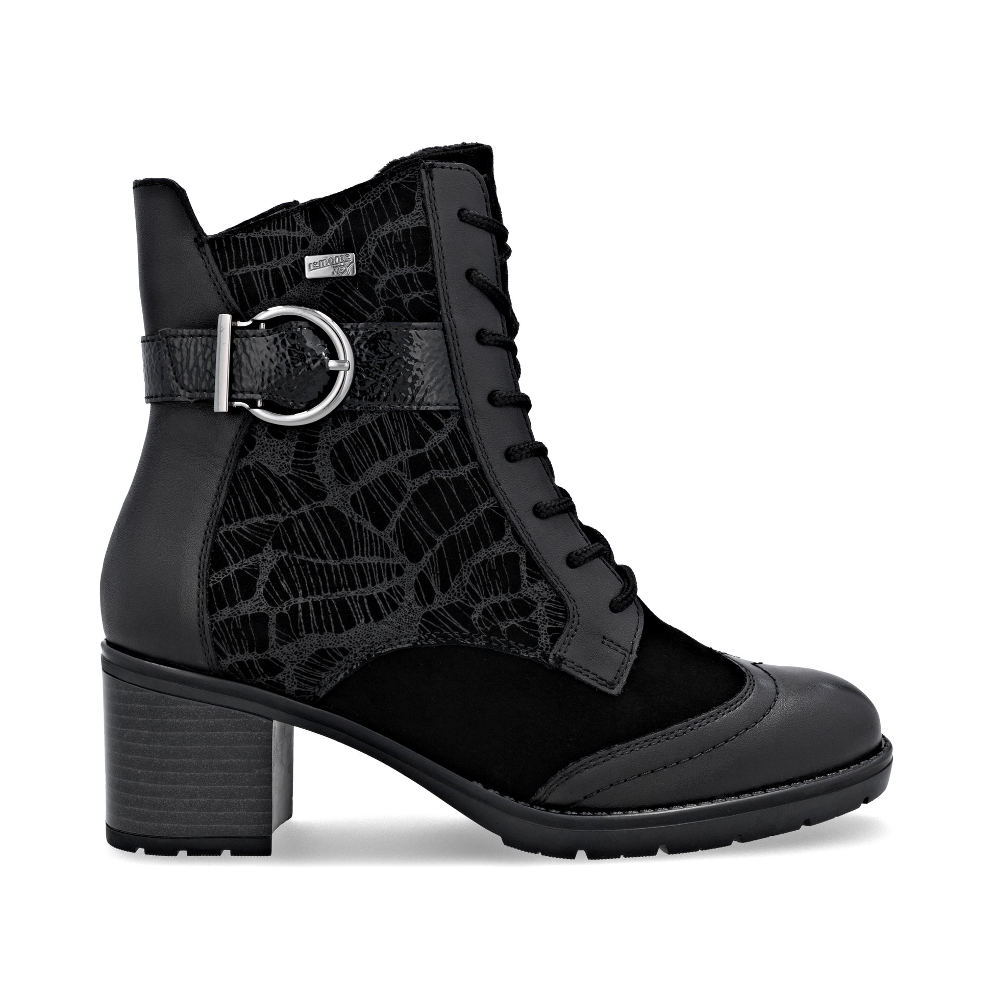 Black Zip Boots for Women | Remonte D2A77-02