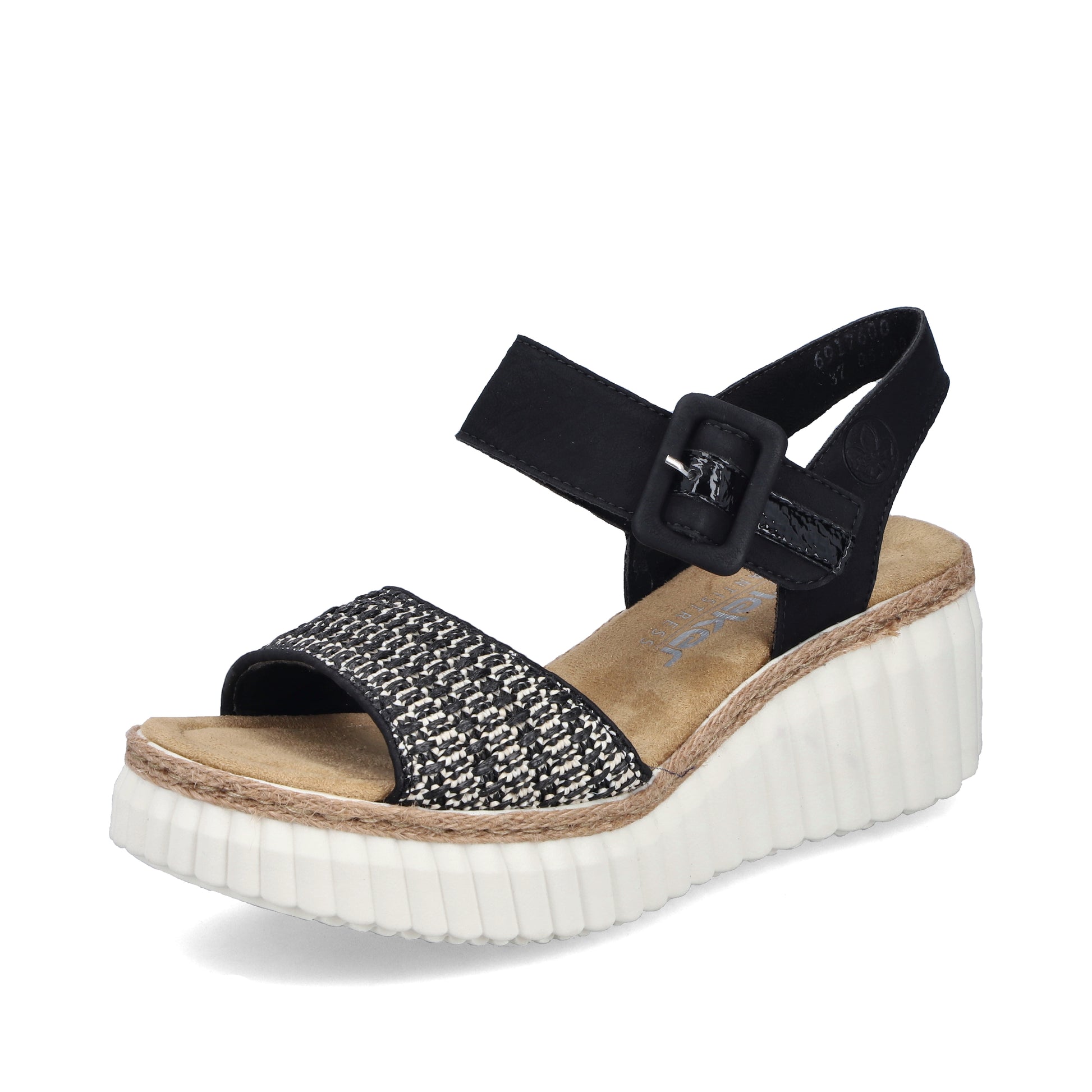 Black Hook & Loop Sandals for Women | Rieker 69176-00