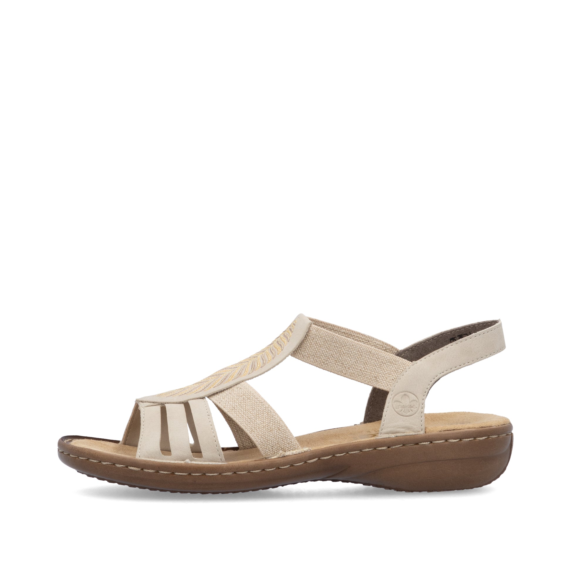 Beige Elasticated Sandals for Women | Rieker 608C0-62
