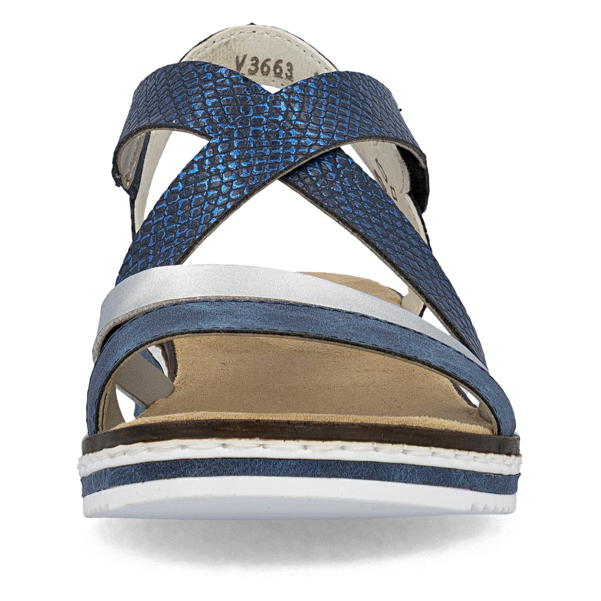 Blue Hook & Loop Sandals for Women | Rieker V3663-14