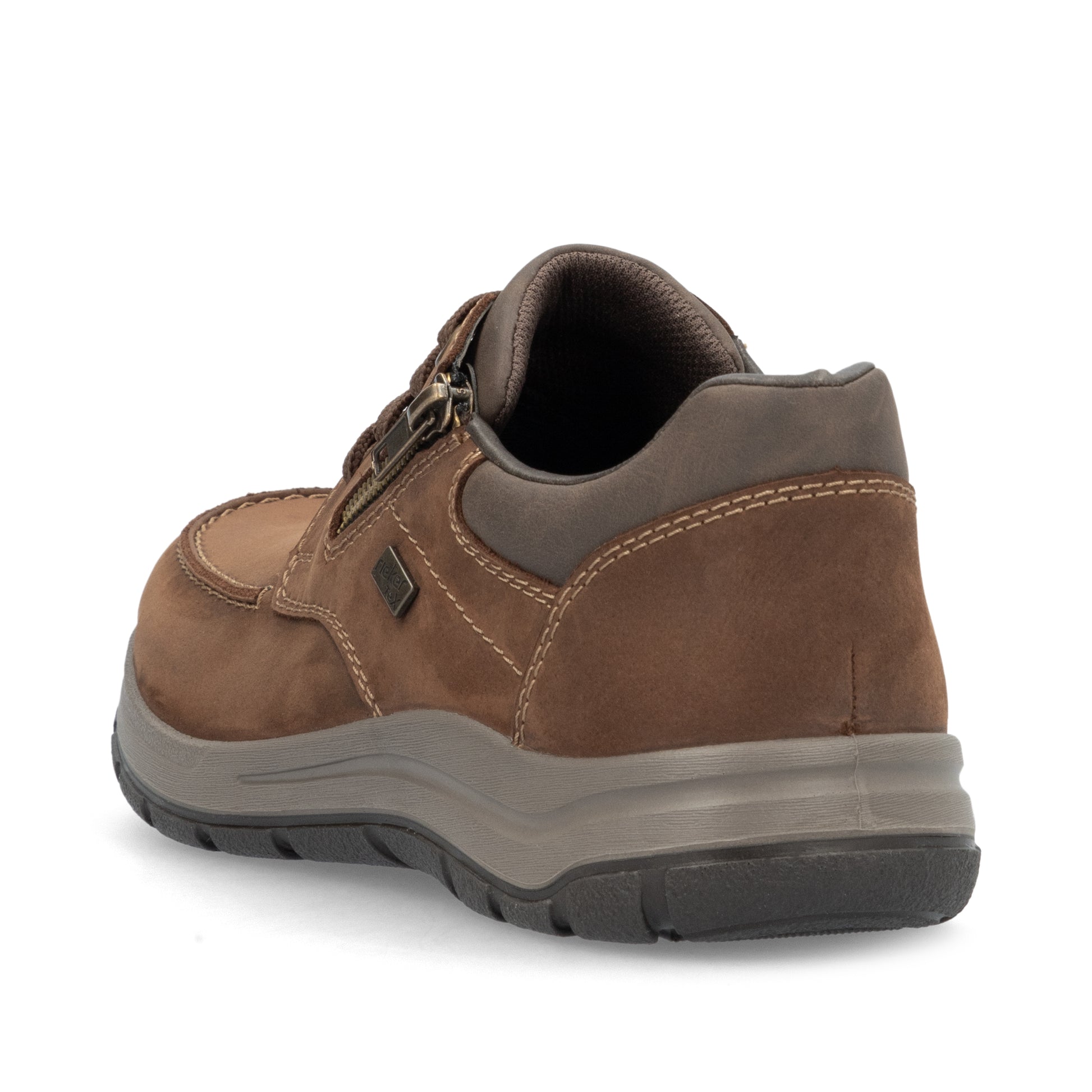 Brown Zip Shoes for Men | Rieker 03601-22