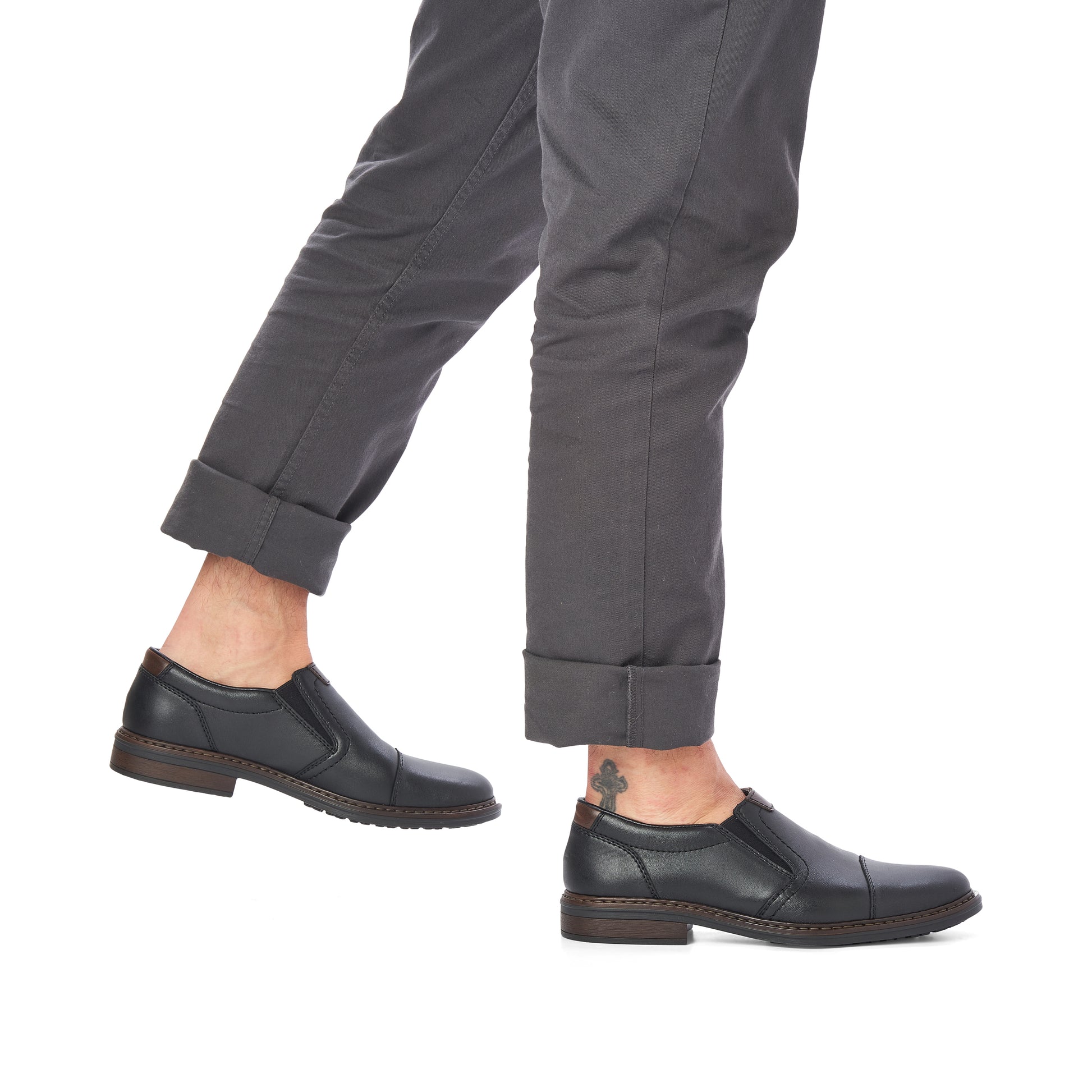 Black Elasticated Shoes for Men | Rieker 17659-00