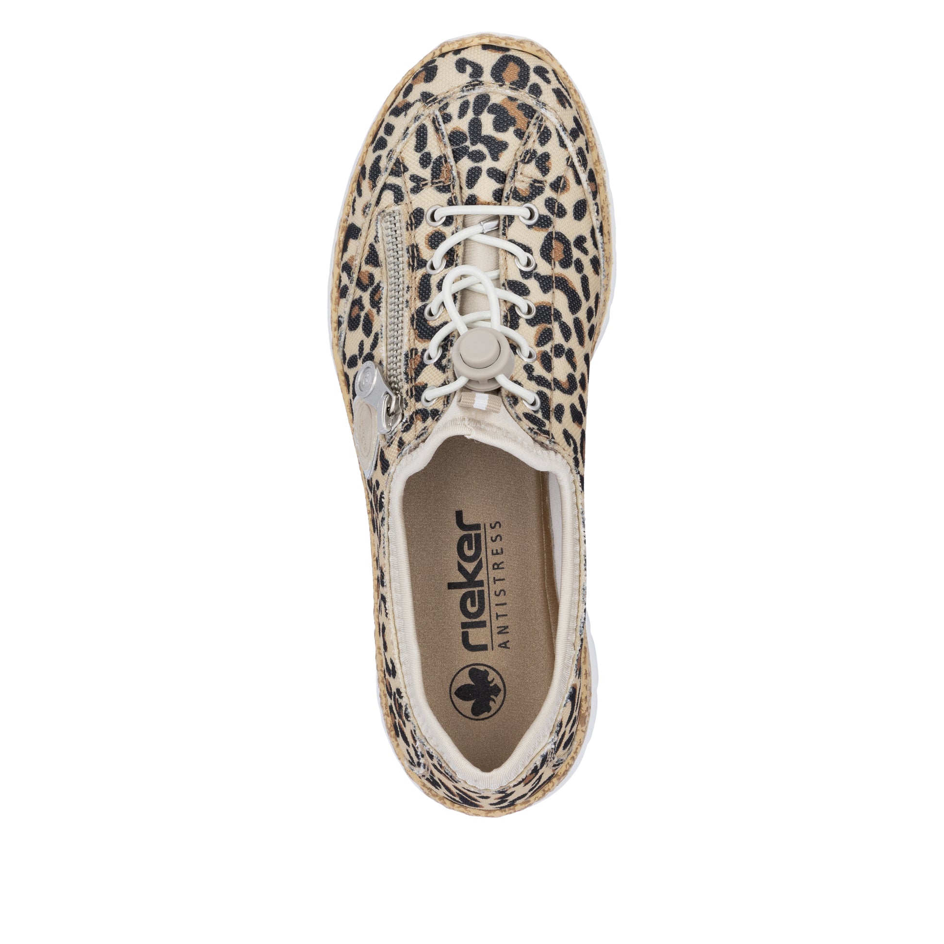 Beige Elasticated Shoes for Women | Rieker N4263-92