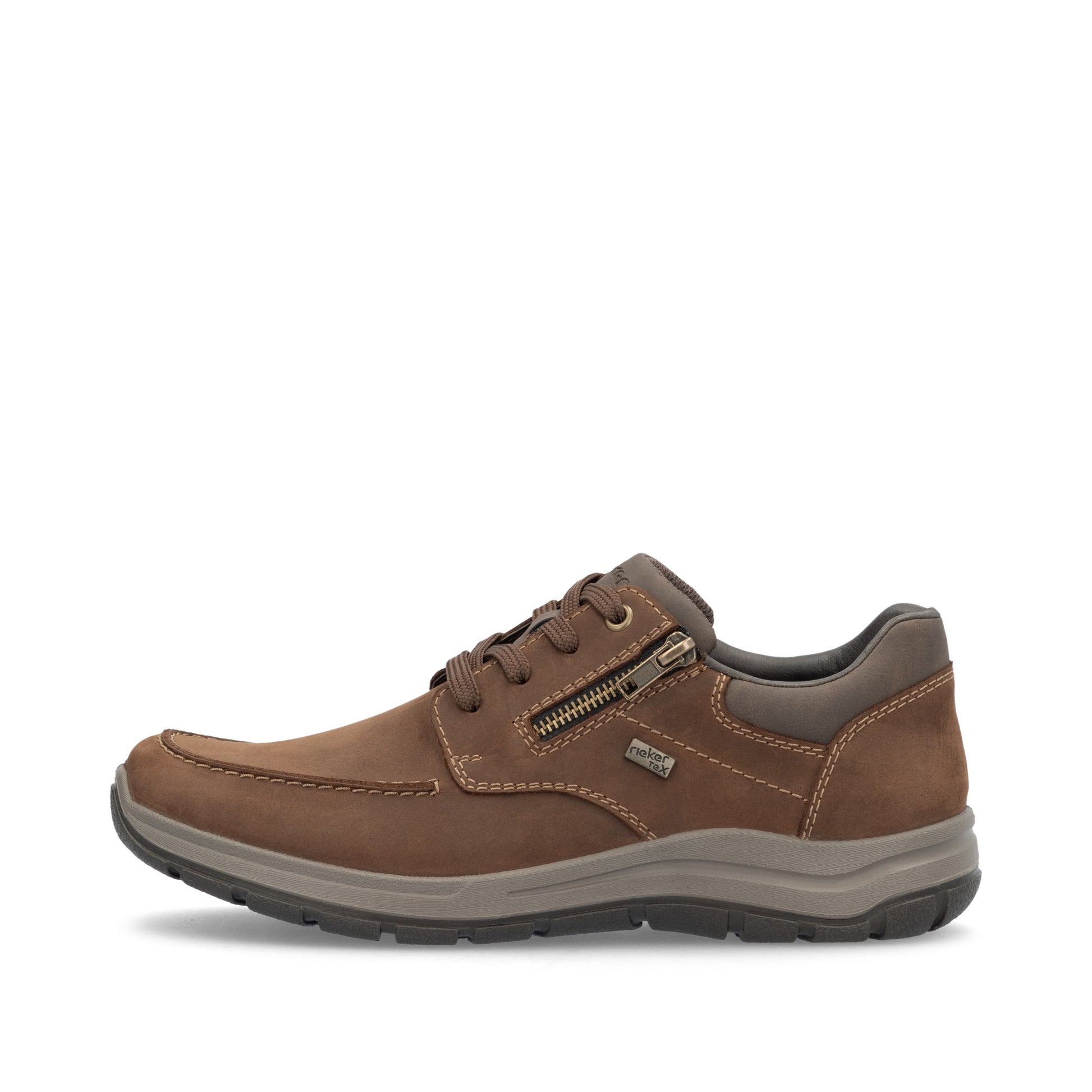 Brown Zip Shoes for Men | Rieker 03601-22