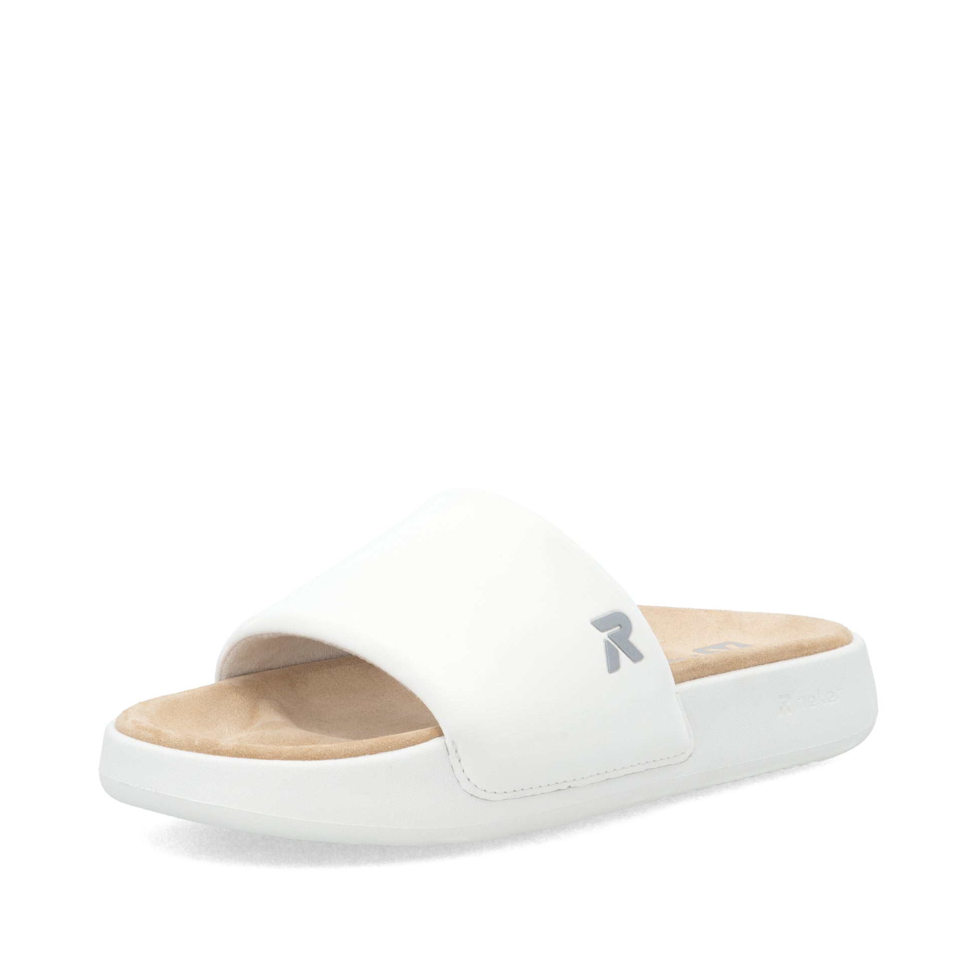 White Slip-On Sandals for Women | Rieker Sport W3250-80