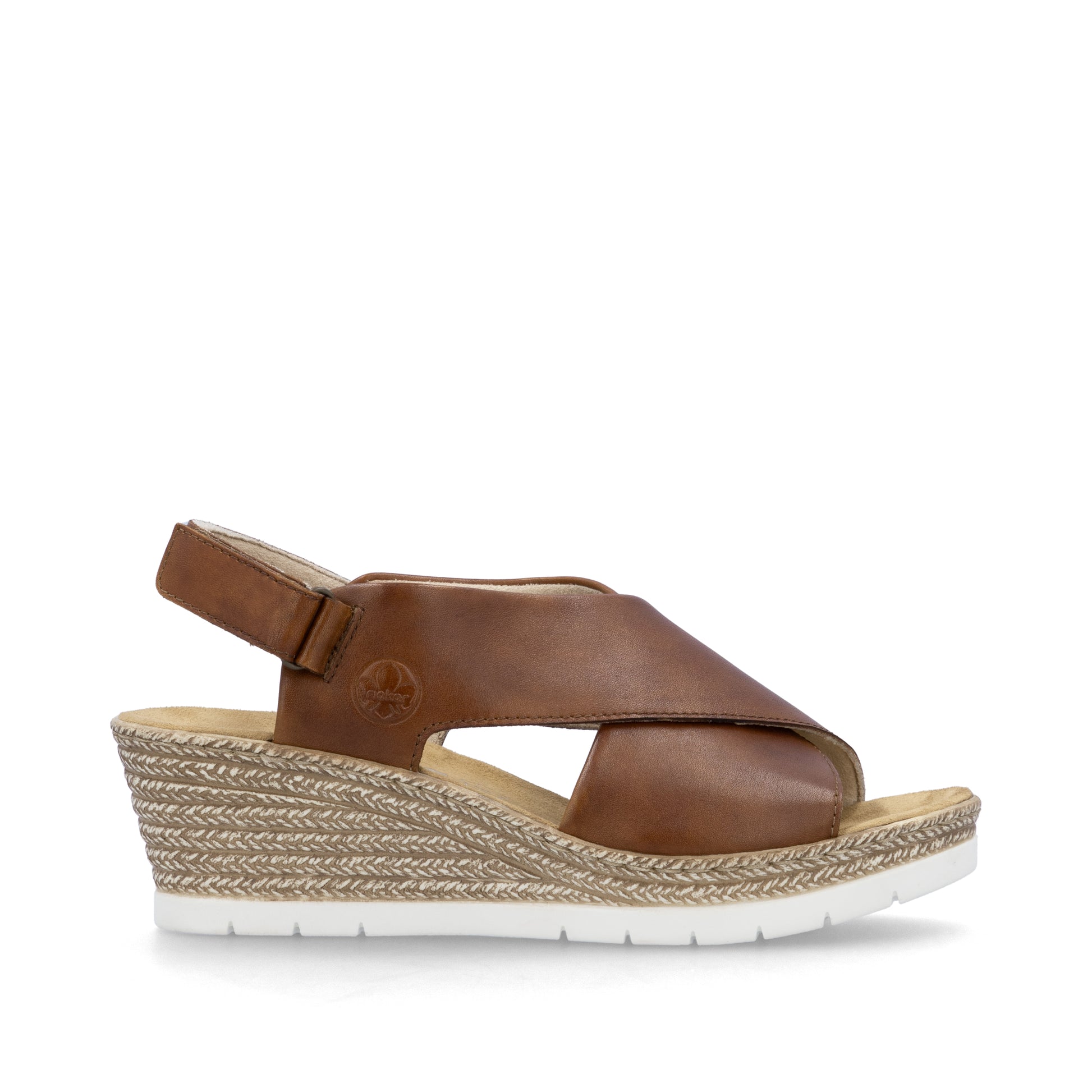 Brown Hook & Loop Sandals for Women | Rieker 61975-24