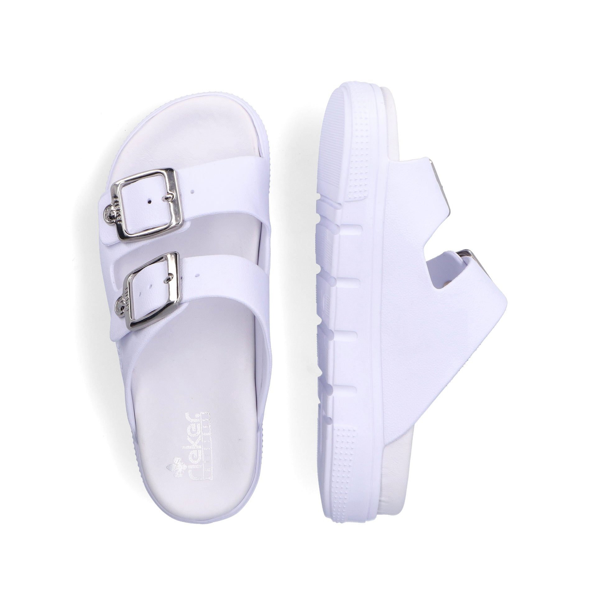 White Buckle Sandals for Women | Rieker P2180-80