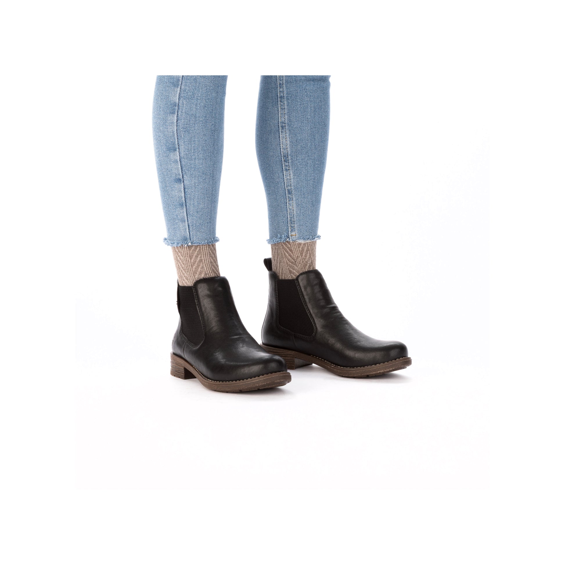 Black Elasticated Boots for Women | Rieker 79450-00