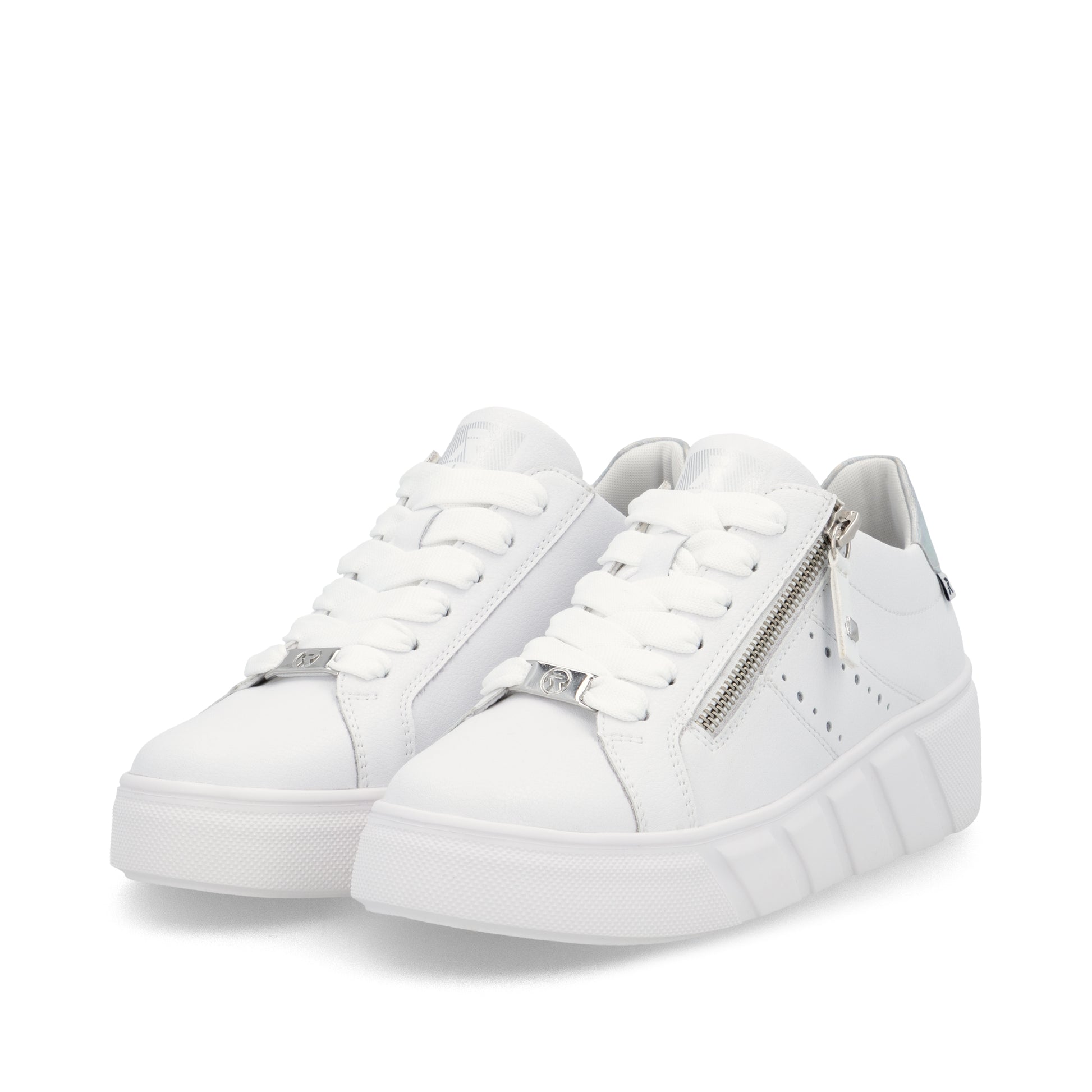 White Zip Shoes for Women | Rieker Sport W2605-80