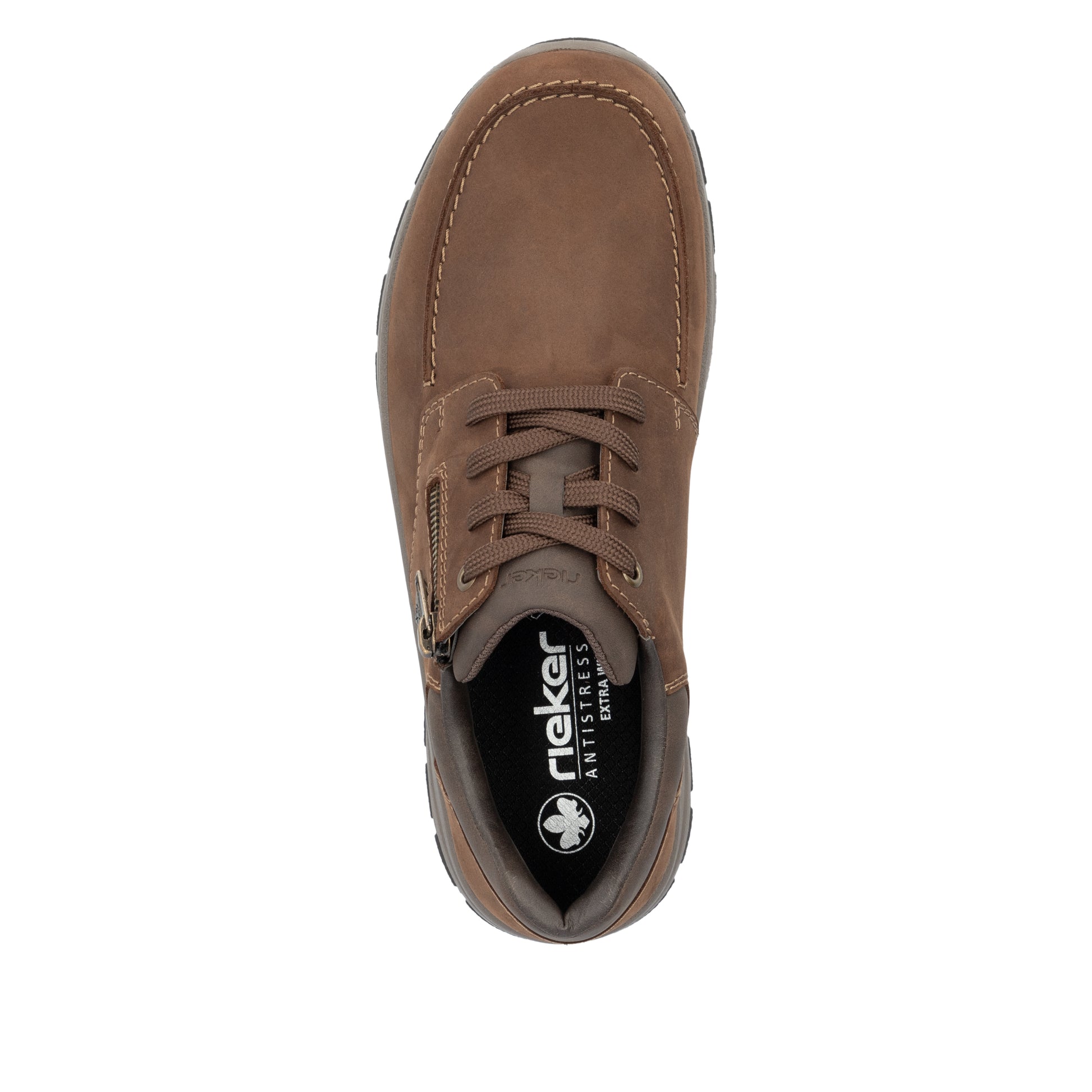 Brown Zip Shoes for Men | Rieker 03601-22