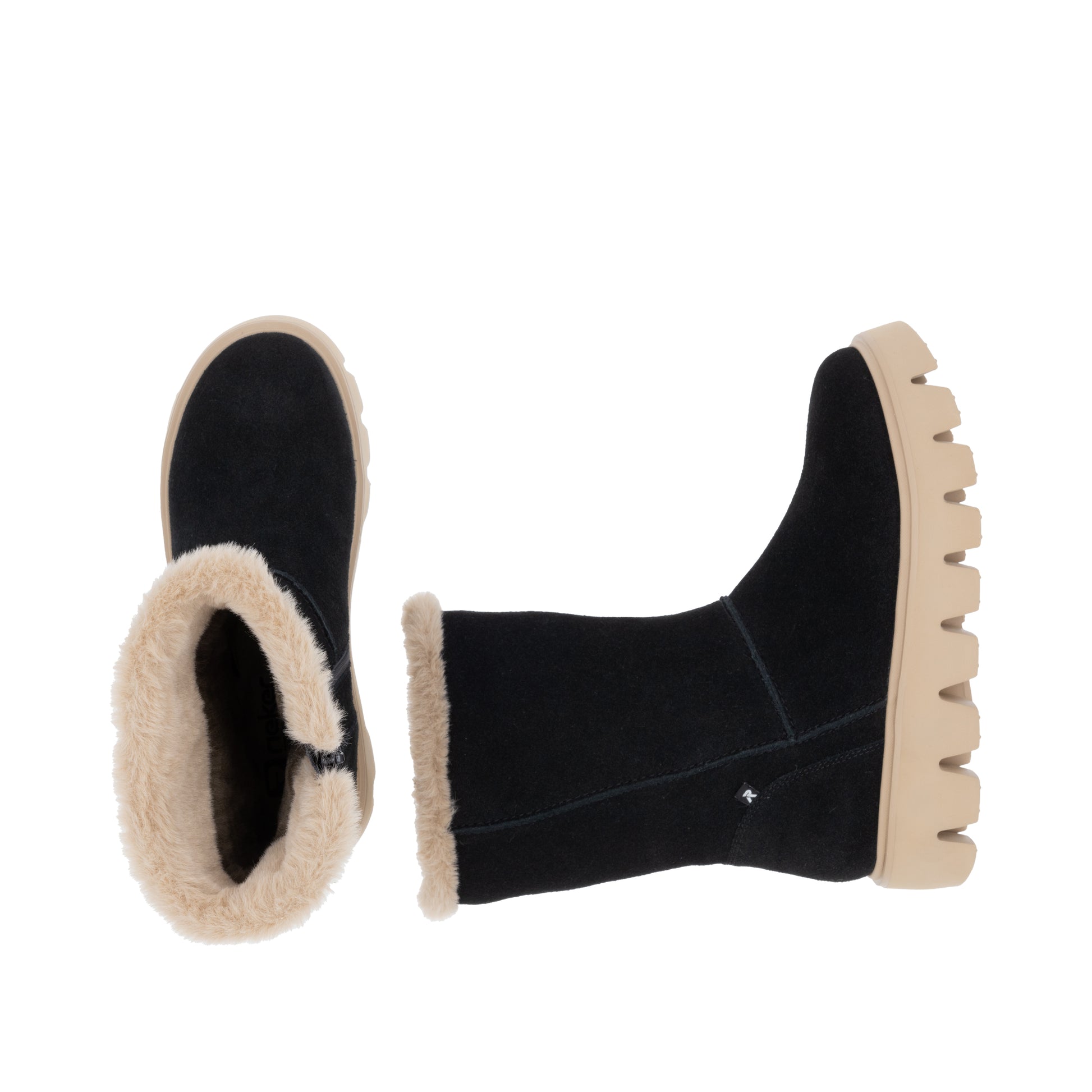 Black Zip Boots for Women | Rieker Sport W2072-00
