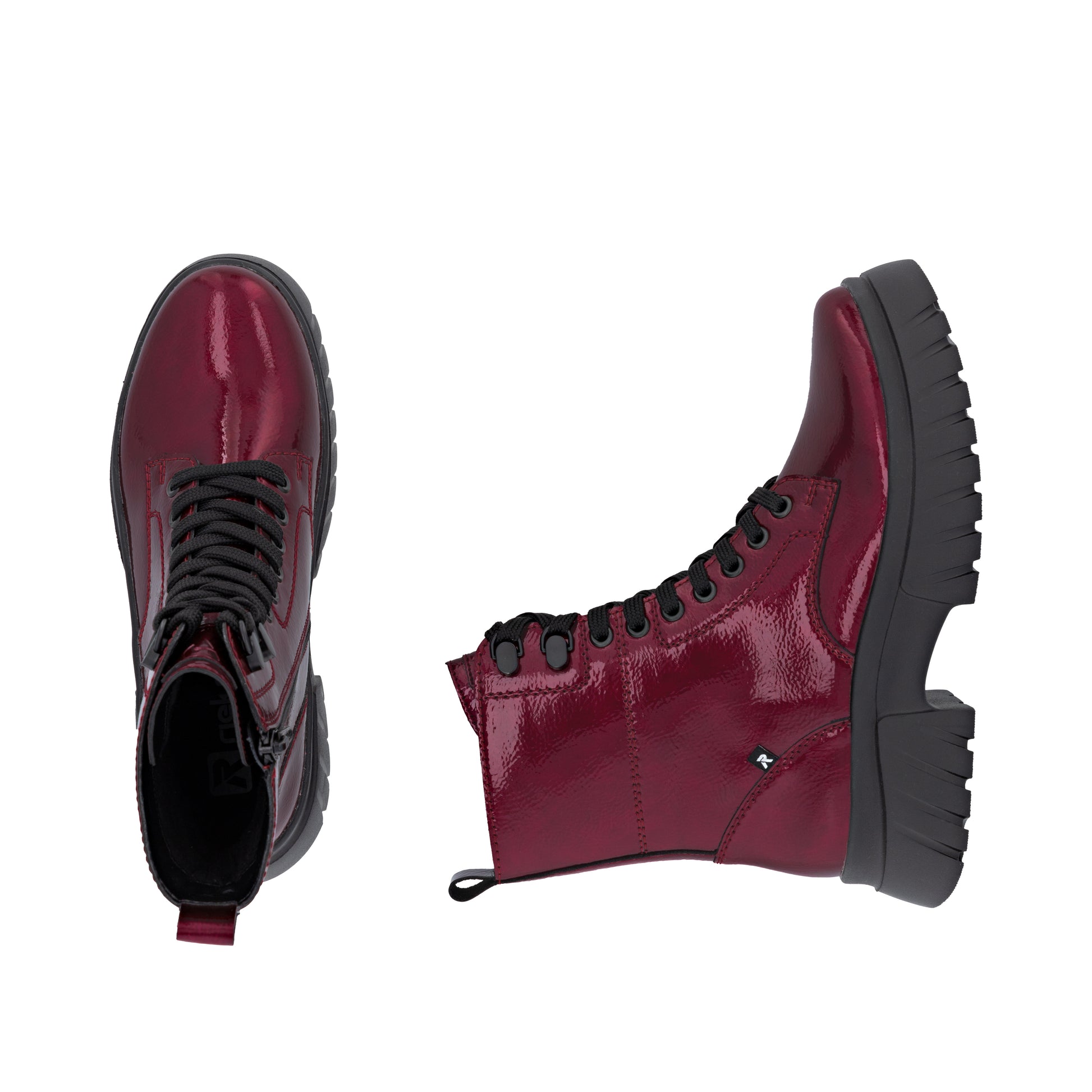 Red Zip Boots for Women | Rieker Sport W1870-35