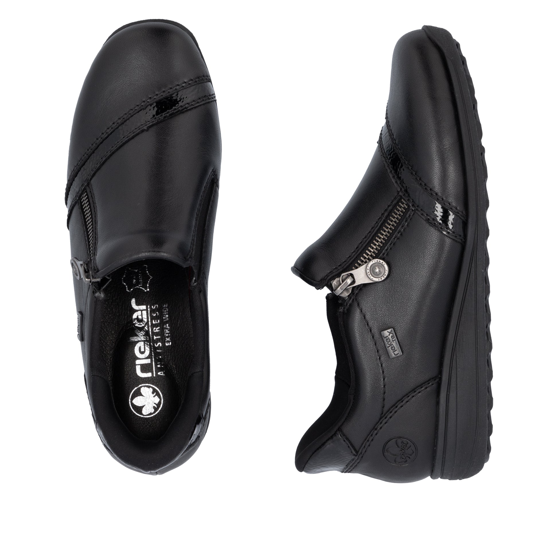 Black Zip Shoes for Women | Rieker 47264-00