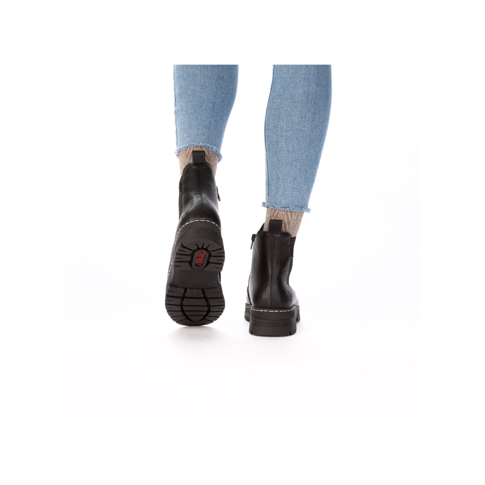 Black Zip Boots for Women | Rieker 73892-00
