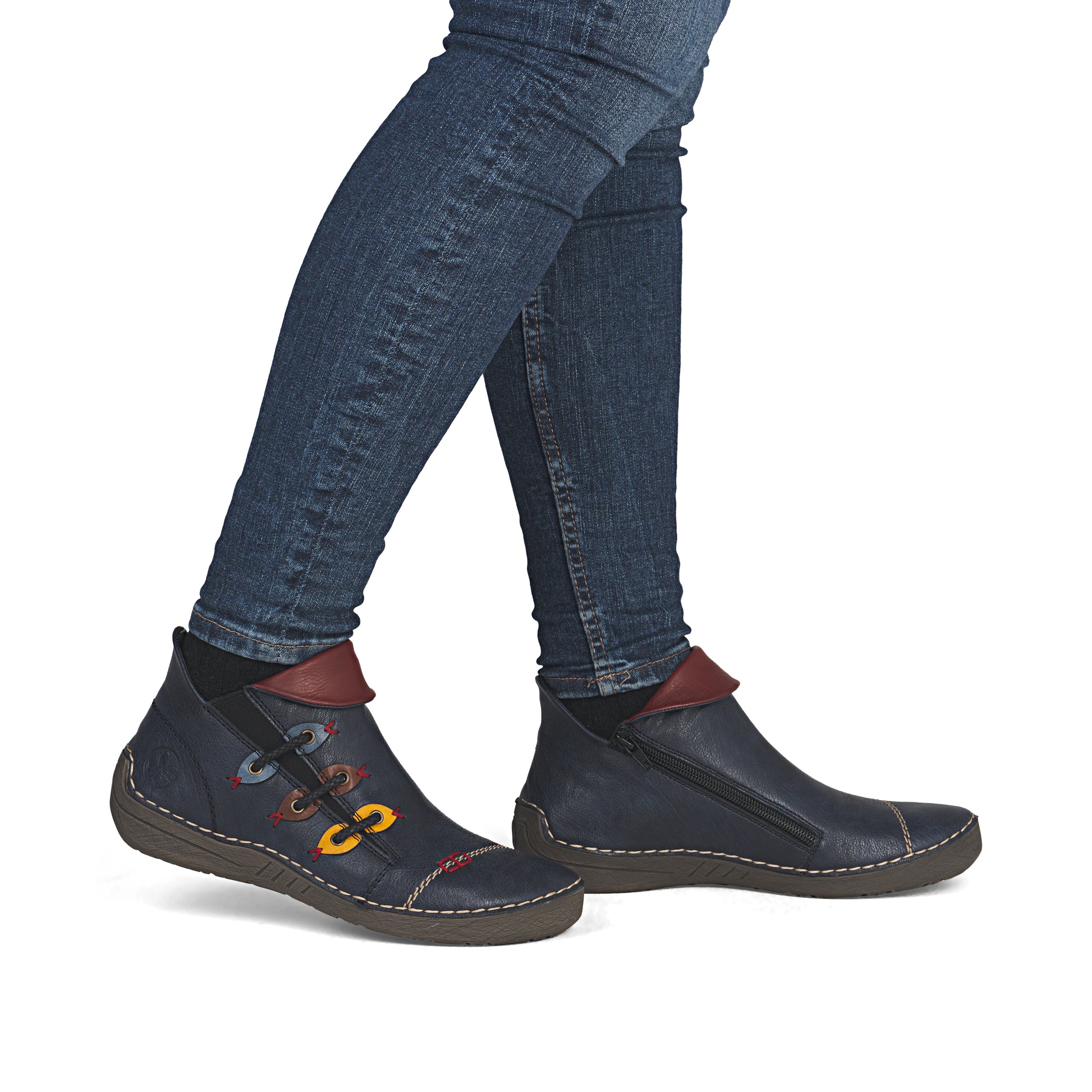 Blue Zip Boots for Women | Rieker 72581-14