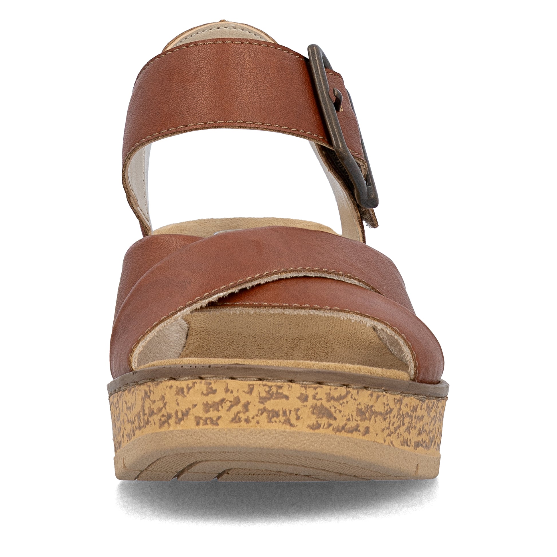 Brown Hook & Loop Sandals for Women | Rieker 63795-22