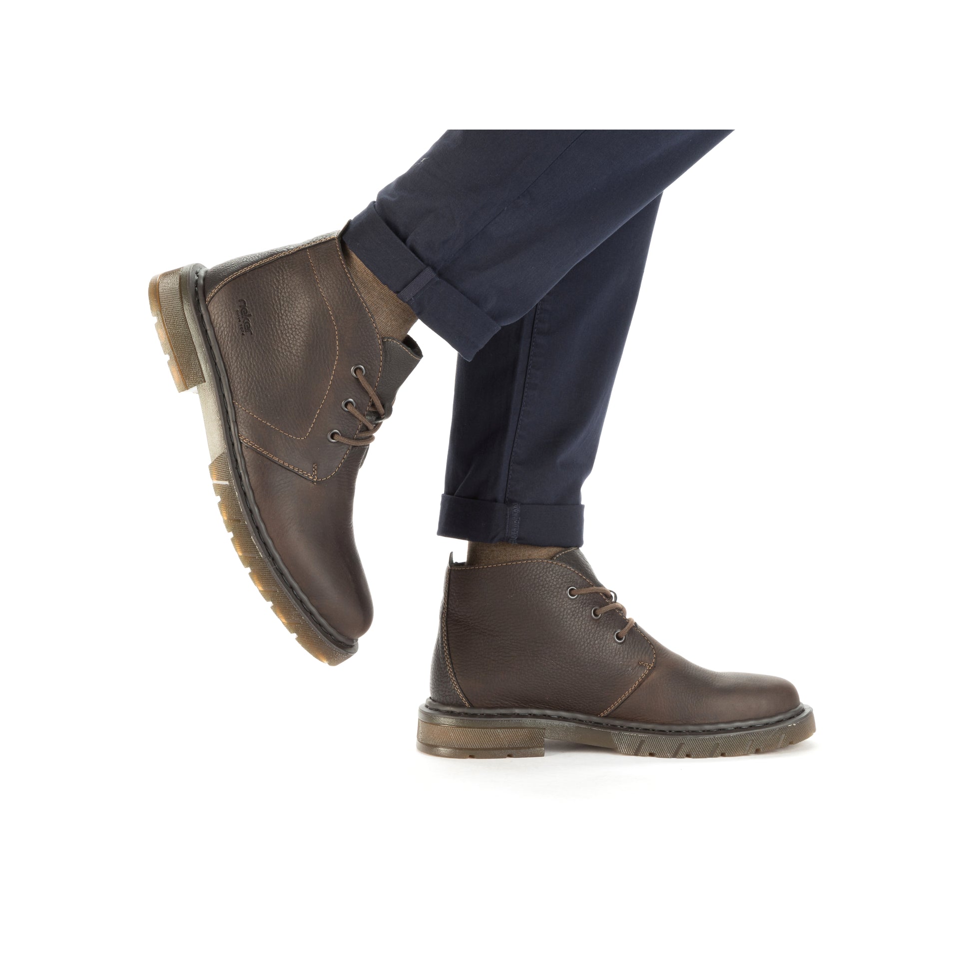 Brown Elasticated Boots for Men | Rieker 31640-25