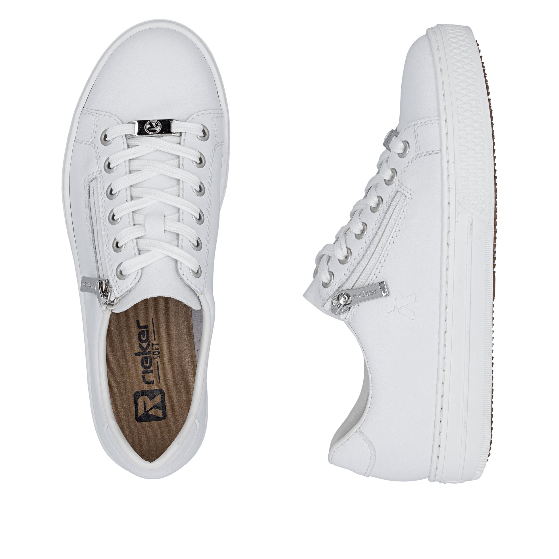 White Zip Shoes for Women | Rieker L59L1-83