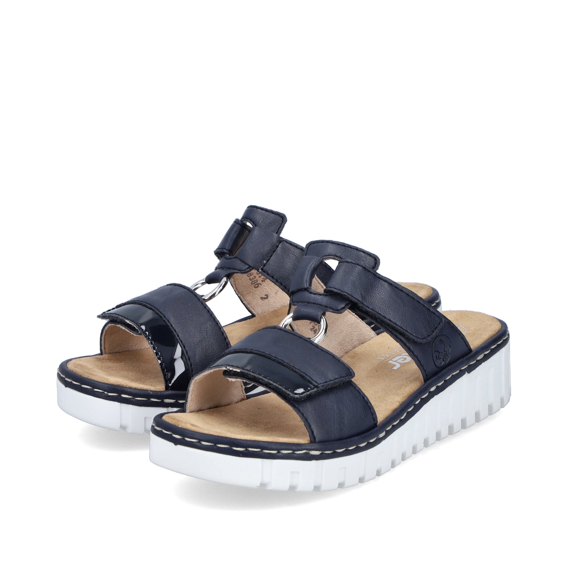 Blue Hook & Loop Sandals for Women | Rieker V1396-14