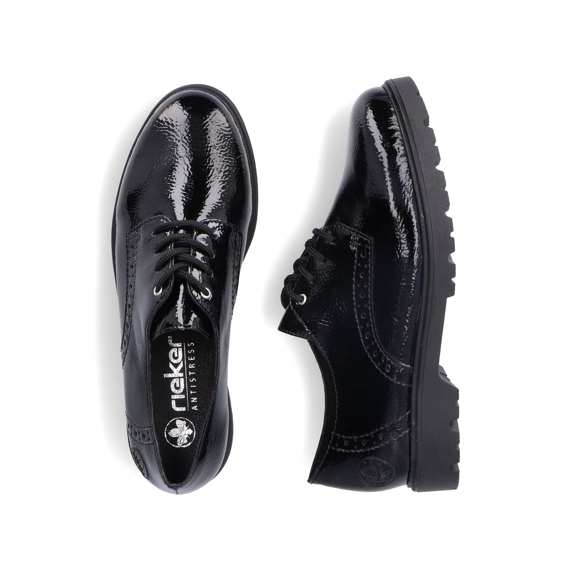 Black Elasticated Shoes for Women | Rieker 45502-00