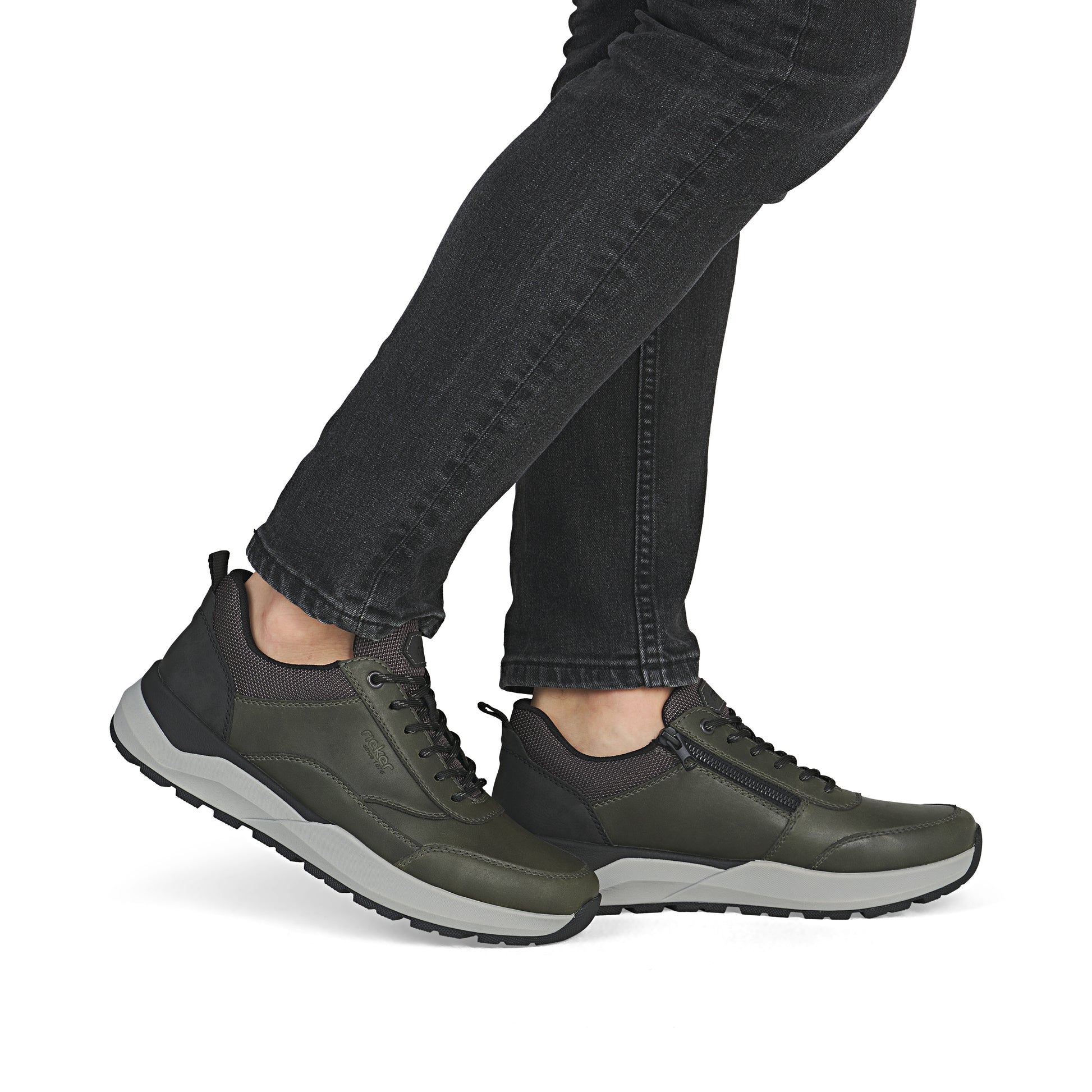 Green Zip Shoes for Men | Rieker 06000-54