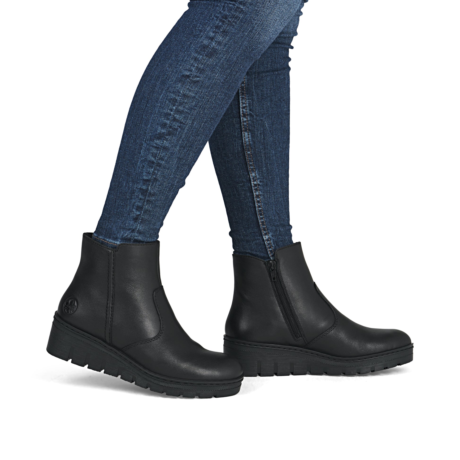 Black Zip Boots for Women | Rieker X9165-01