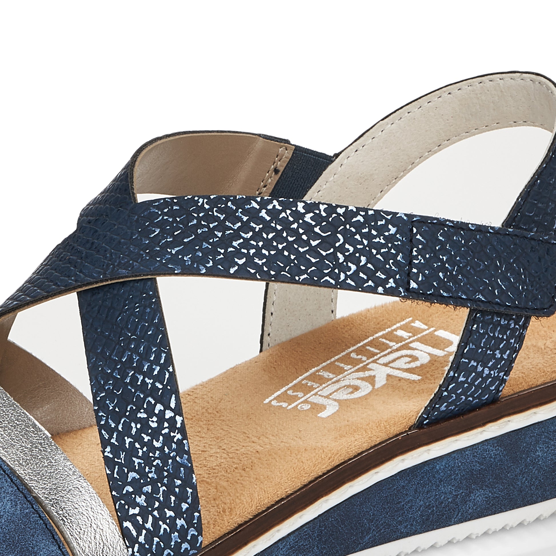 Blue Hook & Loop Sandals for Women | Rieker V3663-14
