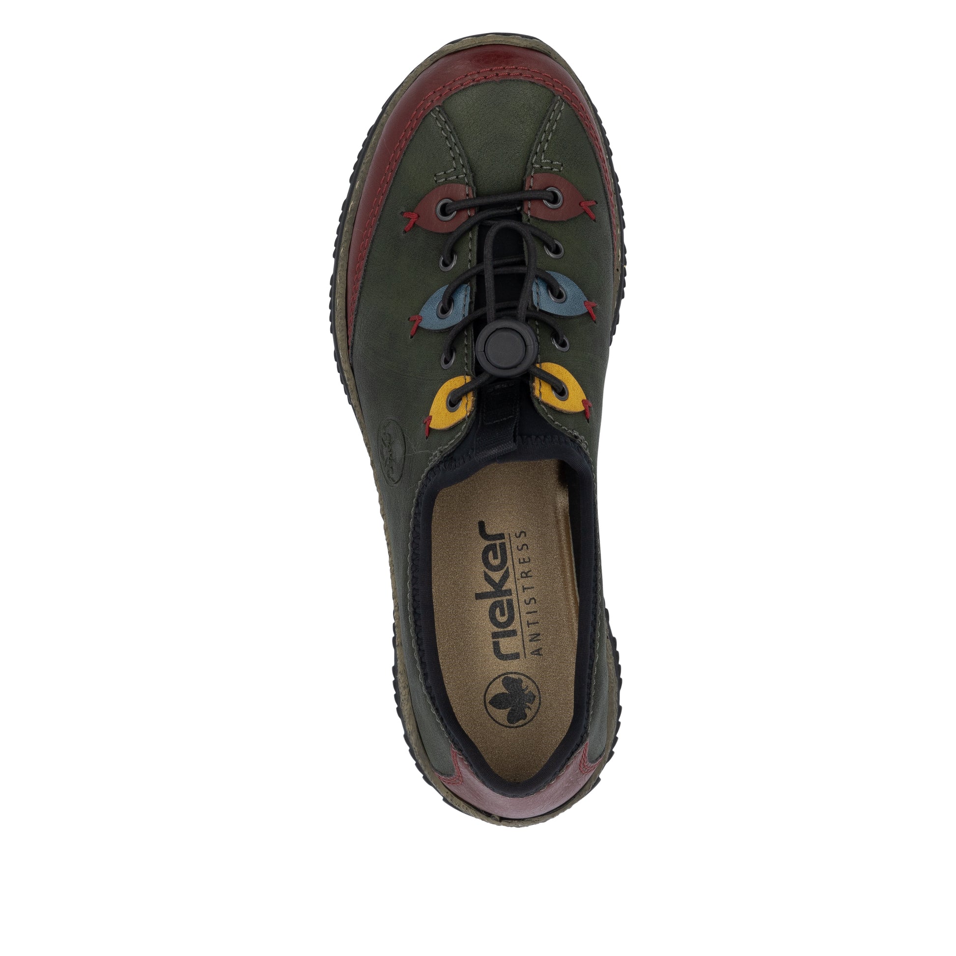 Green Elasticated Shoes for Women | Rieker N3271-54