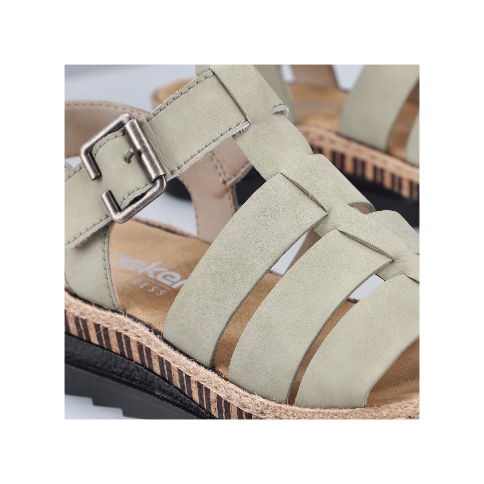 Green Hook & Loop Sandals for Women | Rieker V7904-52