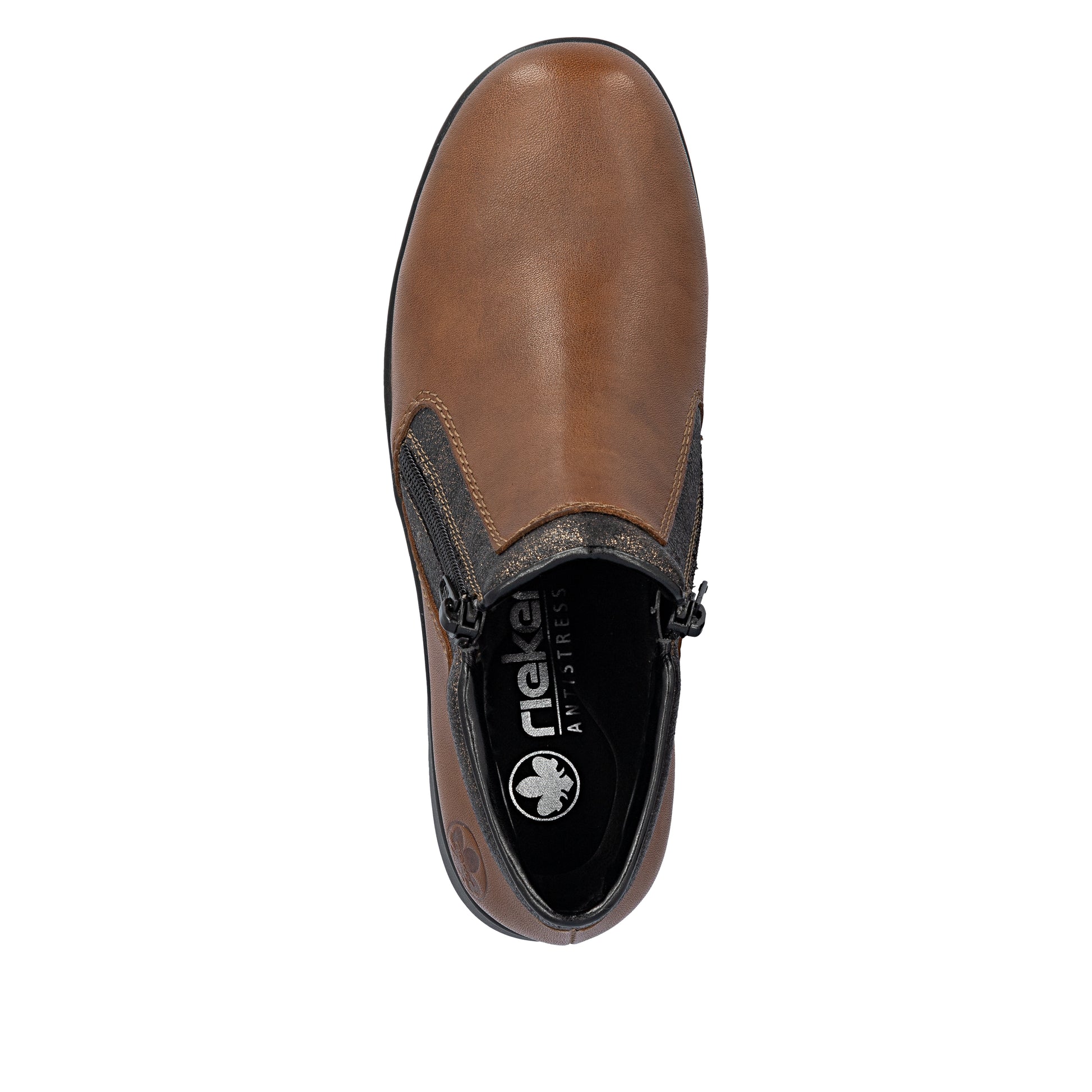 Brown Zip Boots for Women | Rieker L4883-24