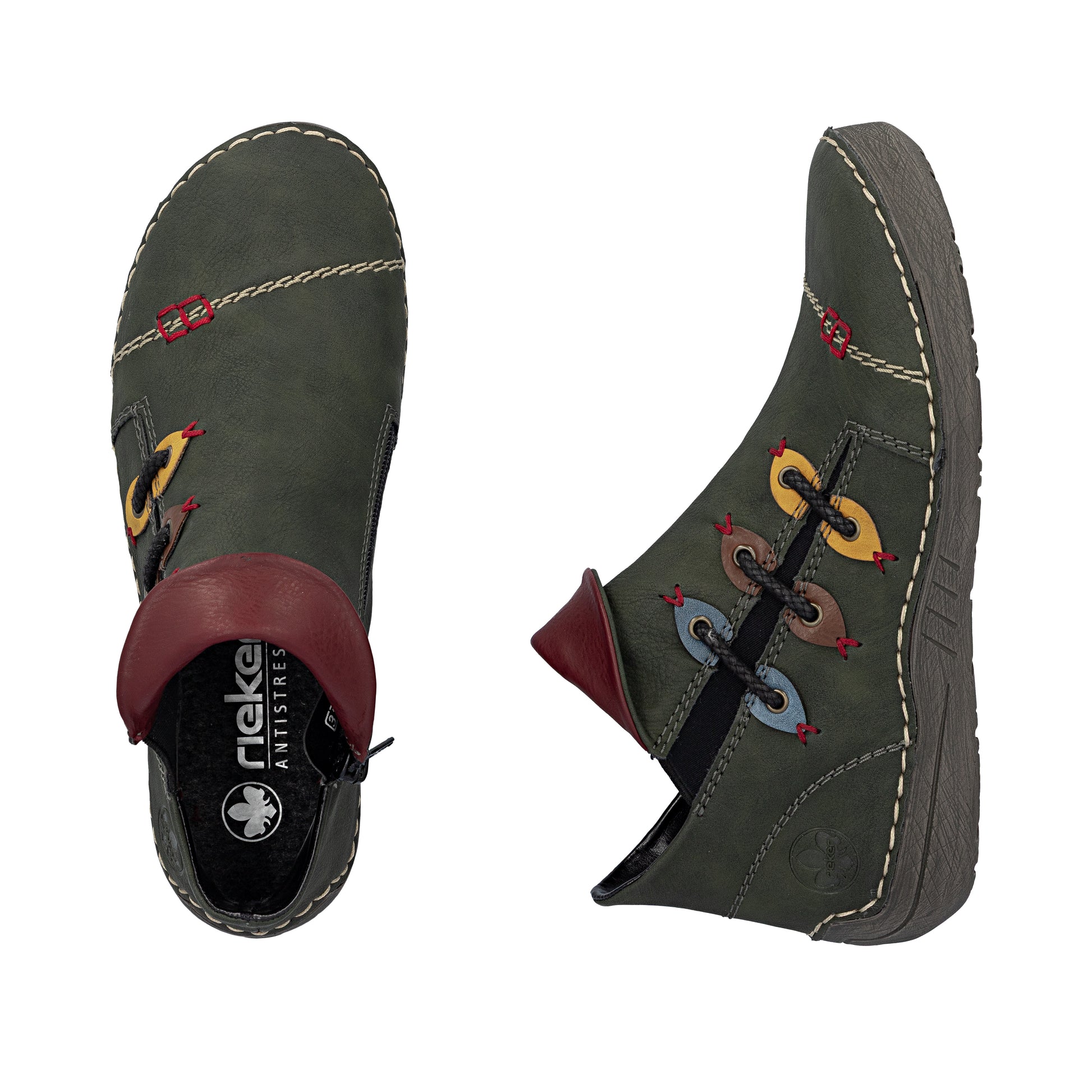 Green Zip Boots for Women | Rieker 72581-54