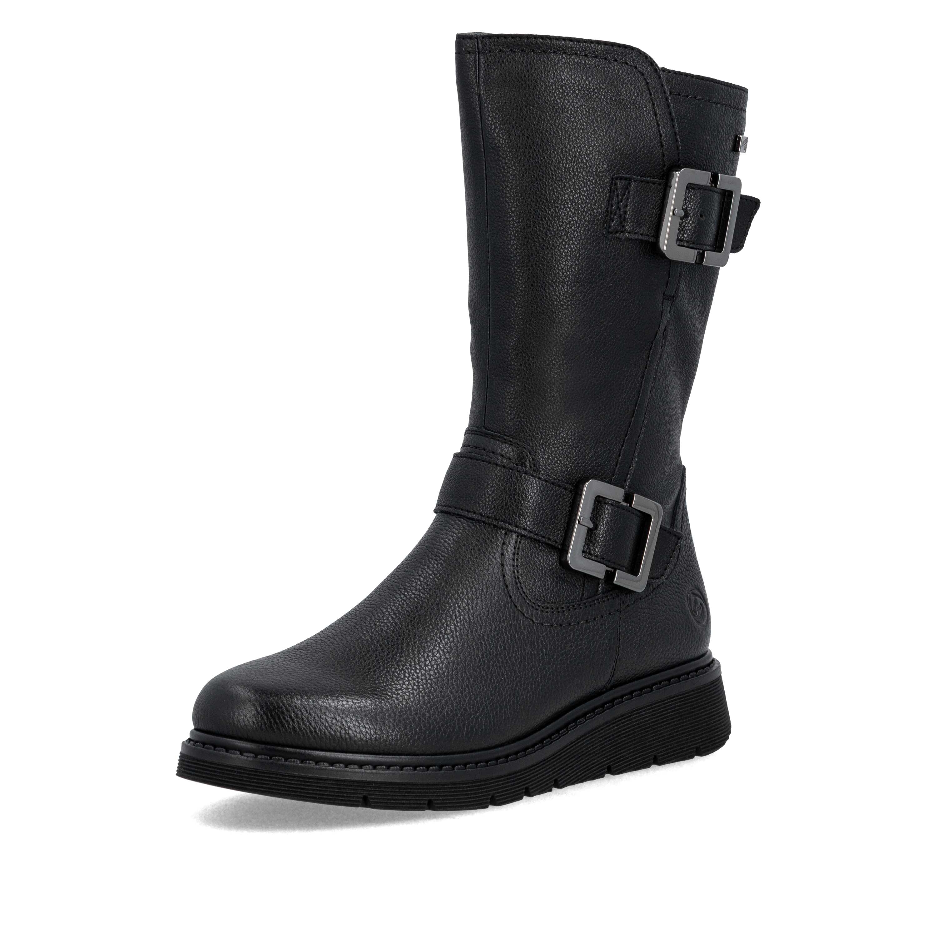 Black Zip Boots for Women Remonte D3980-00 – - Main Image