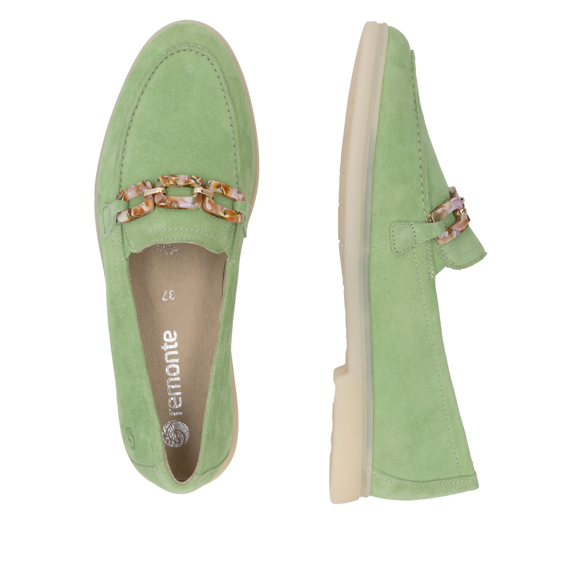 Green Elasticated Shoes for Women | Remonte D2F00-52