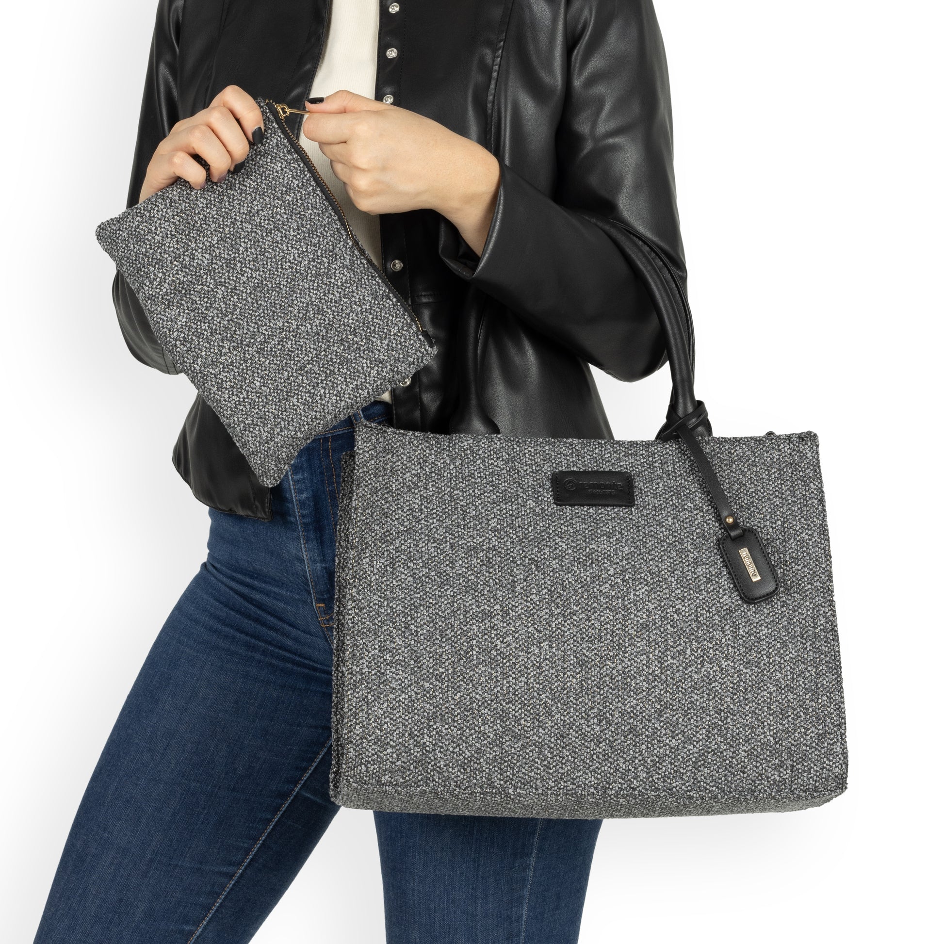 Grey Zip Bags for Women | Remonte Q0762-45
