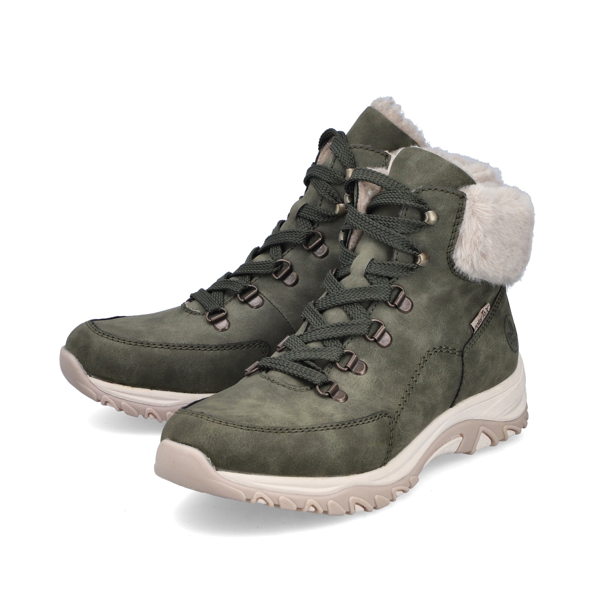 Green Elasticated Boots for Women | Rieker M9610-54