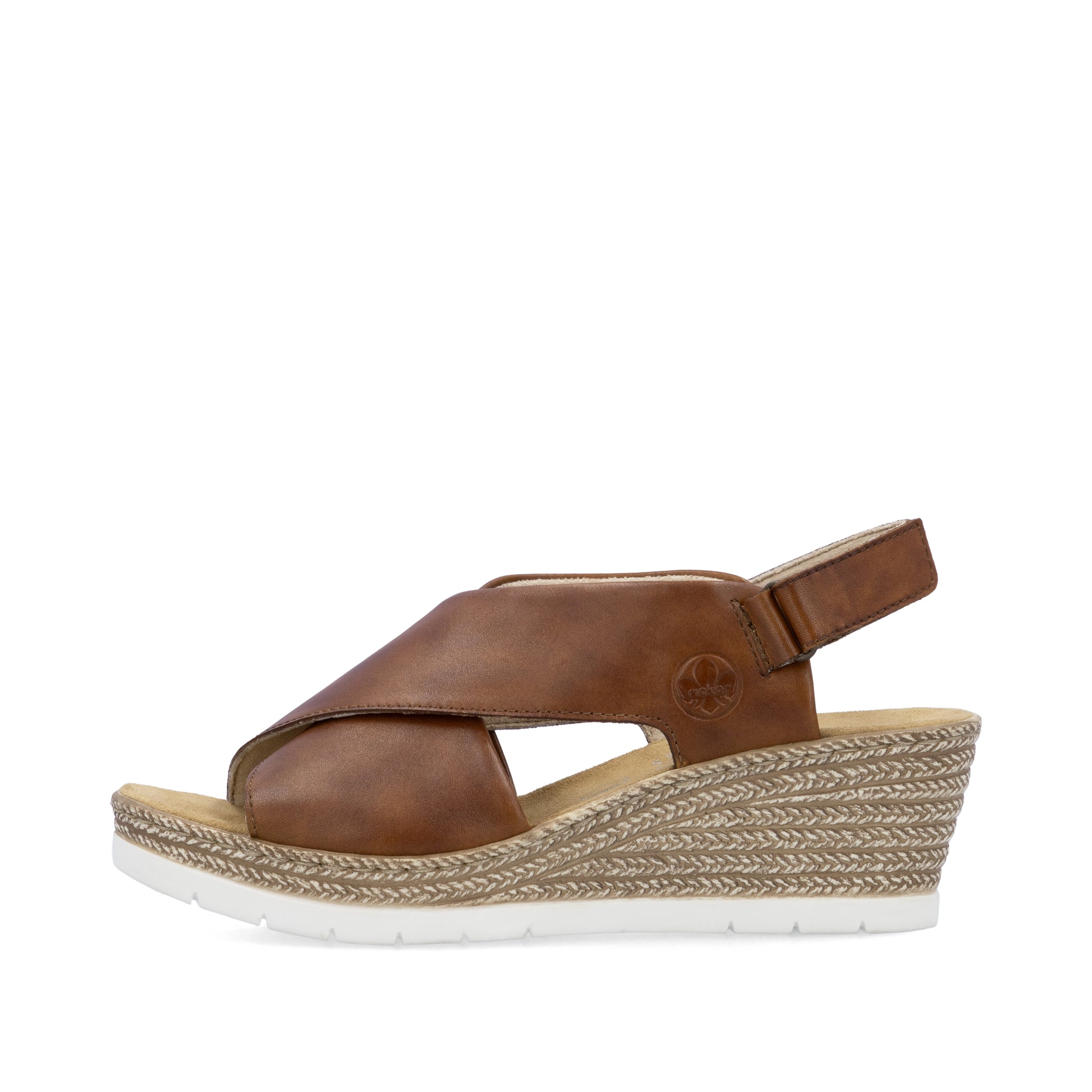 Brown Hook & Loop Sandals for Women | Rieker 61975-24