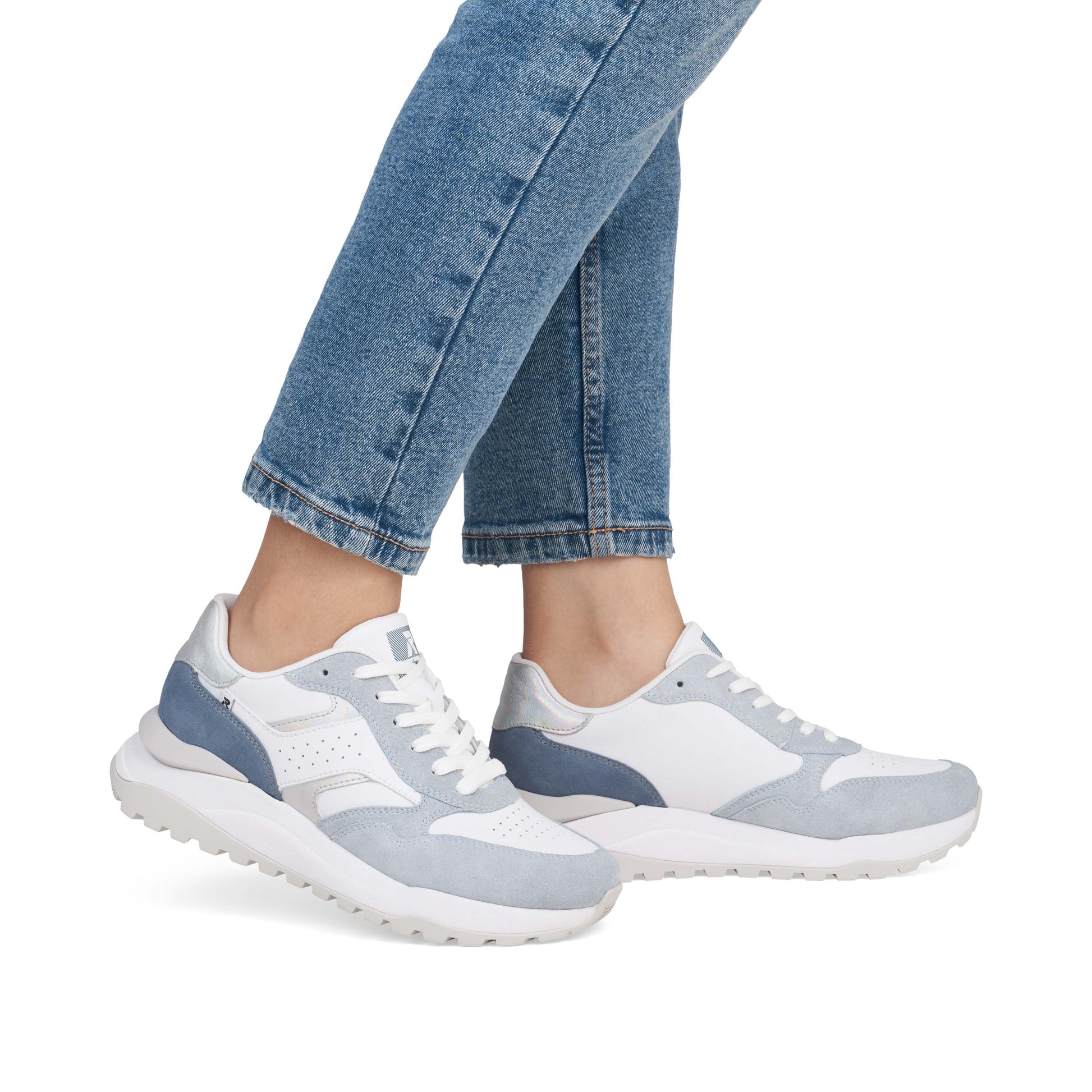White Elasticated Shoes for Women | Rieker Sport W2500-80