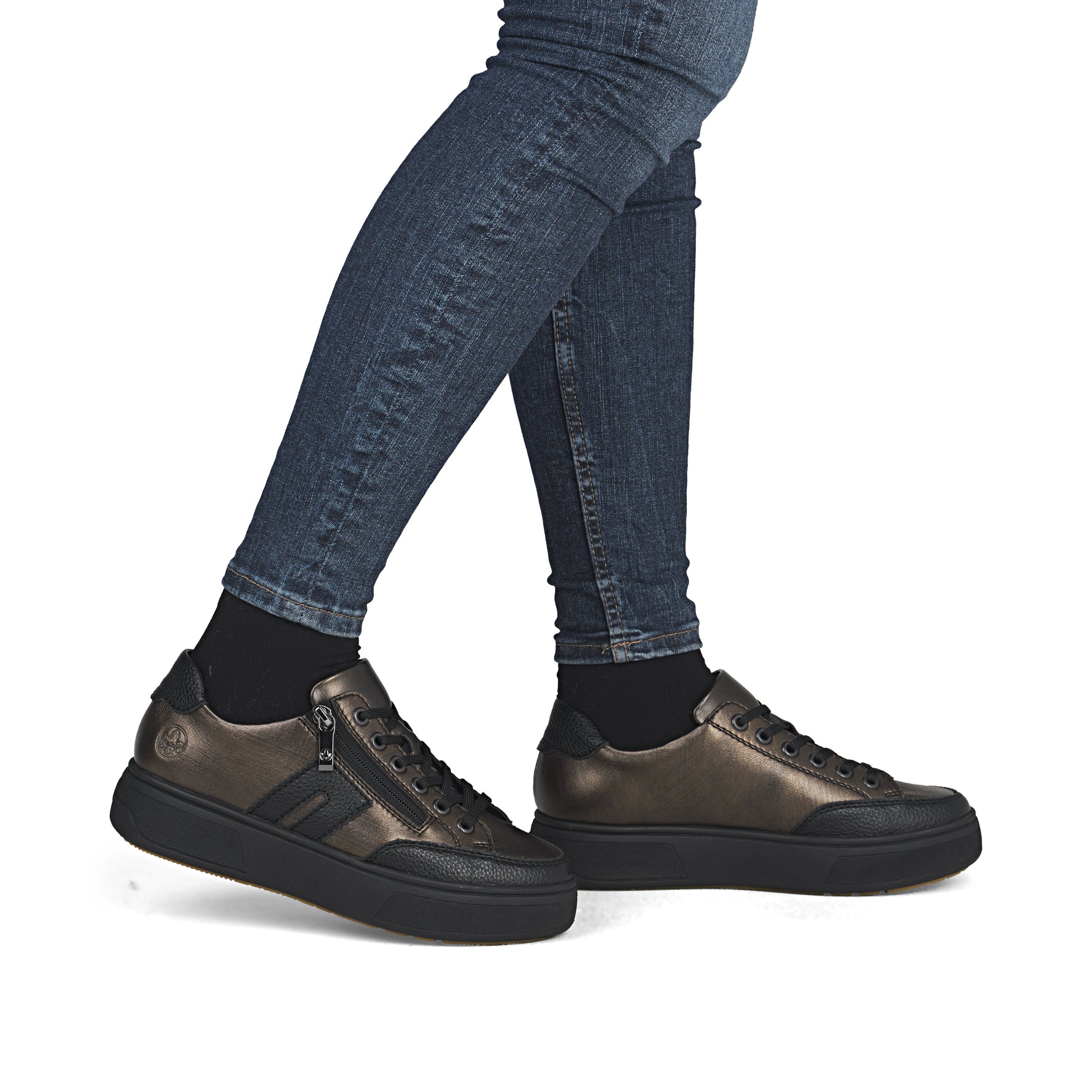 Brown Zip Shoes for Women | Rieker M7711-25