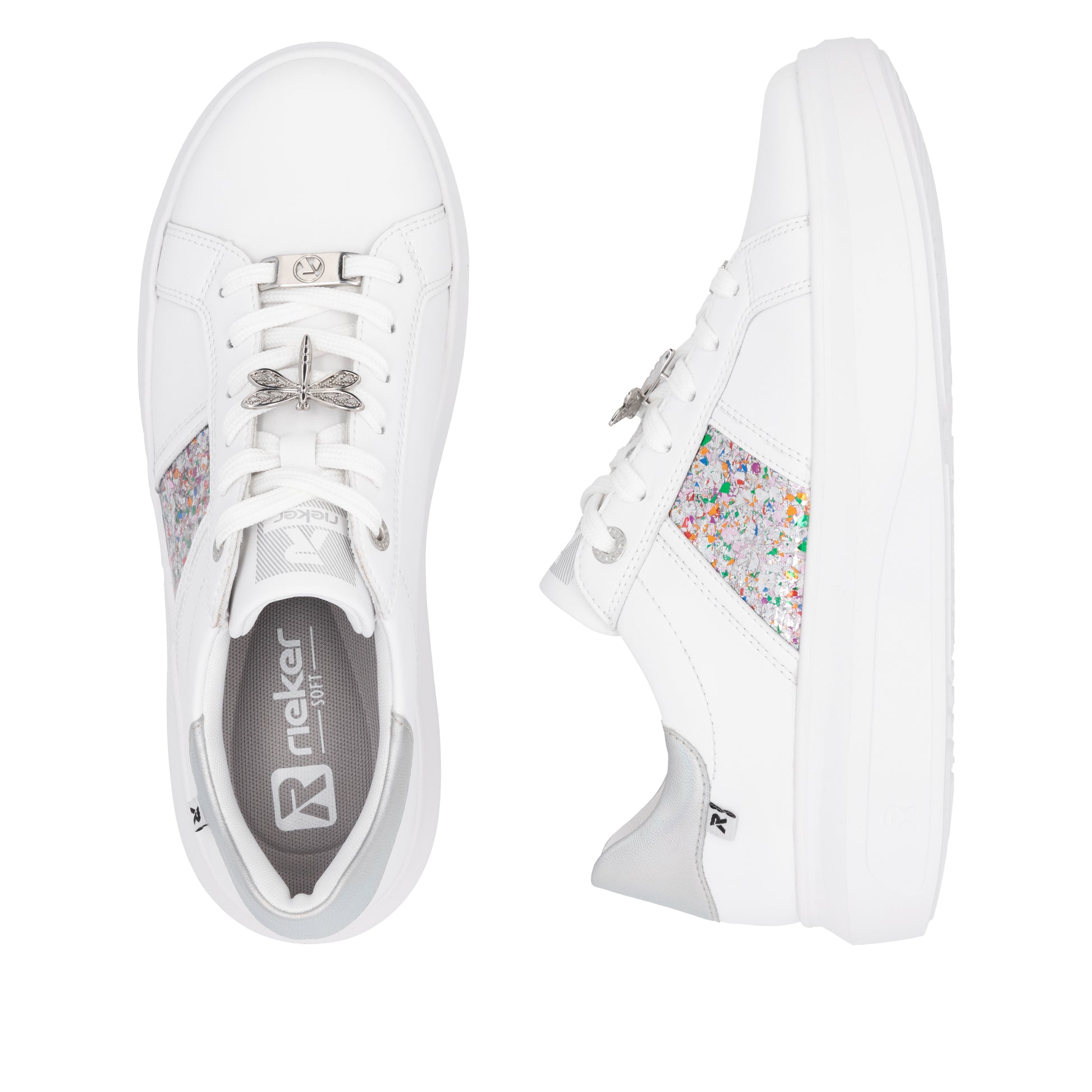 White Elasticated Shoes for Women | Rieker Sport W1202-83