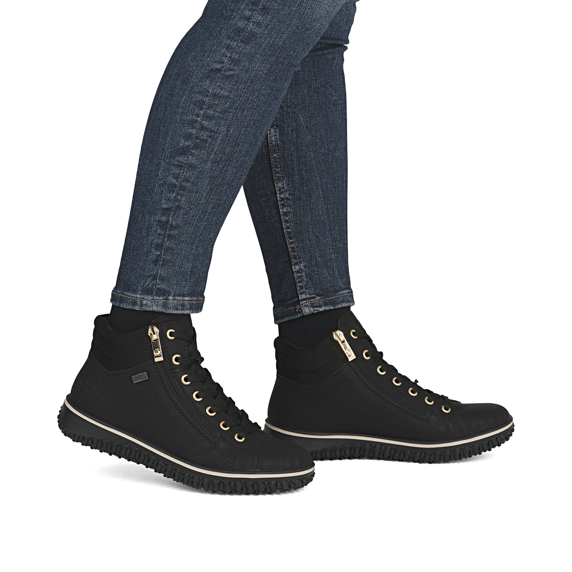Black Zip Boots for Women | Rieker Z4263-00