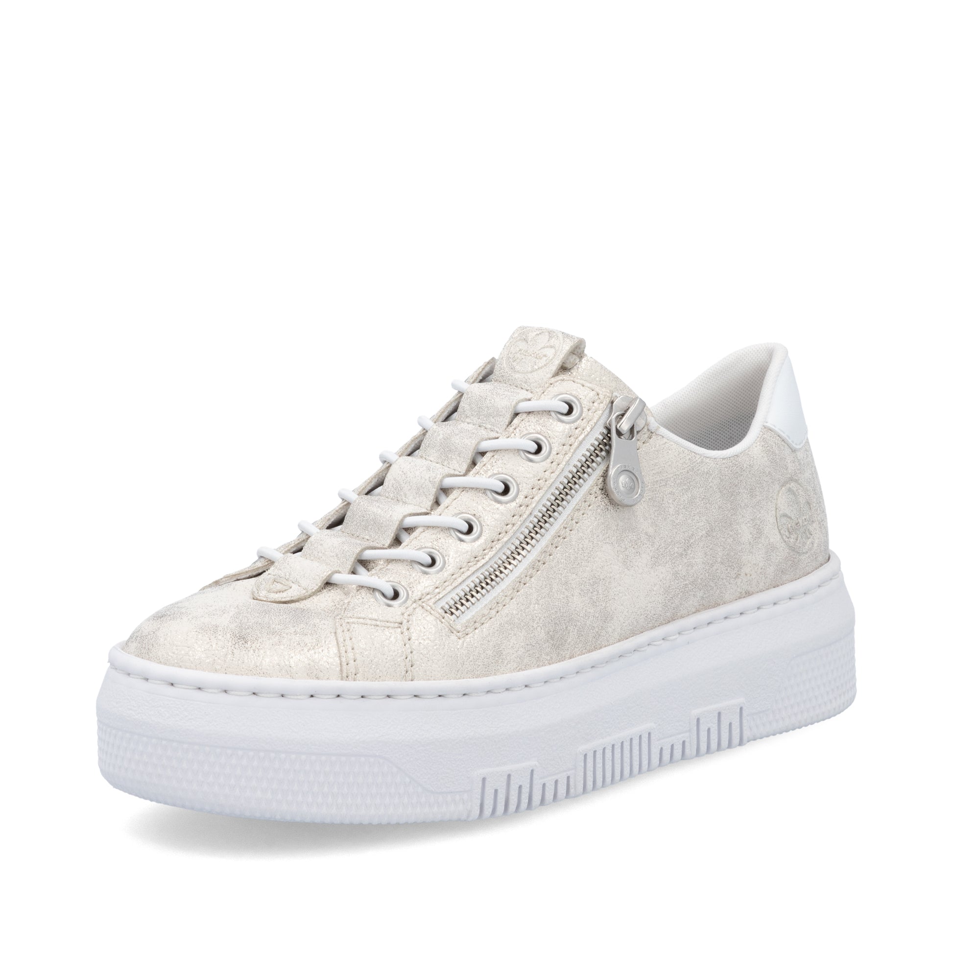 Beige Zip Shoes for Women | Rieker M1953-60
