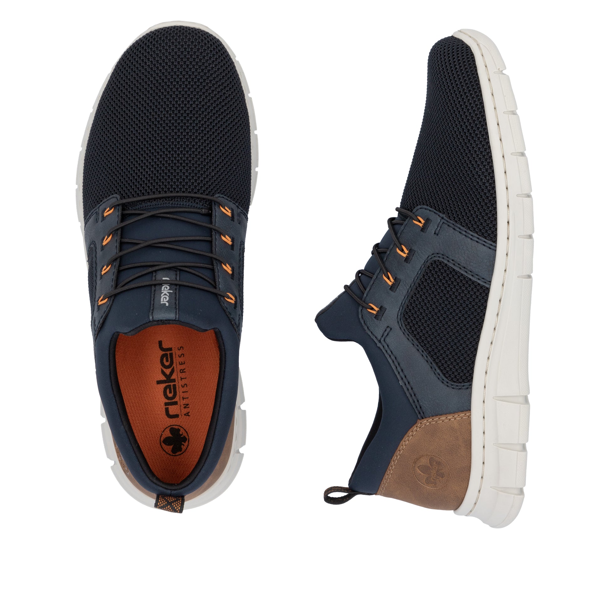 Blue Elasticated Shoes for Men | Rieker B7796-14