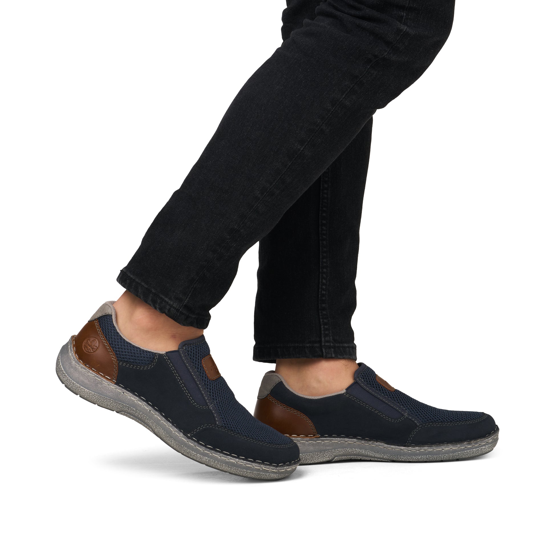 Blue Elasticated Shoes for Men | Rieker 03053-14