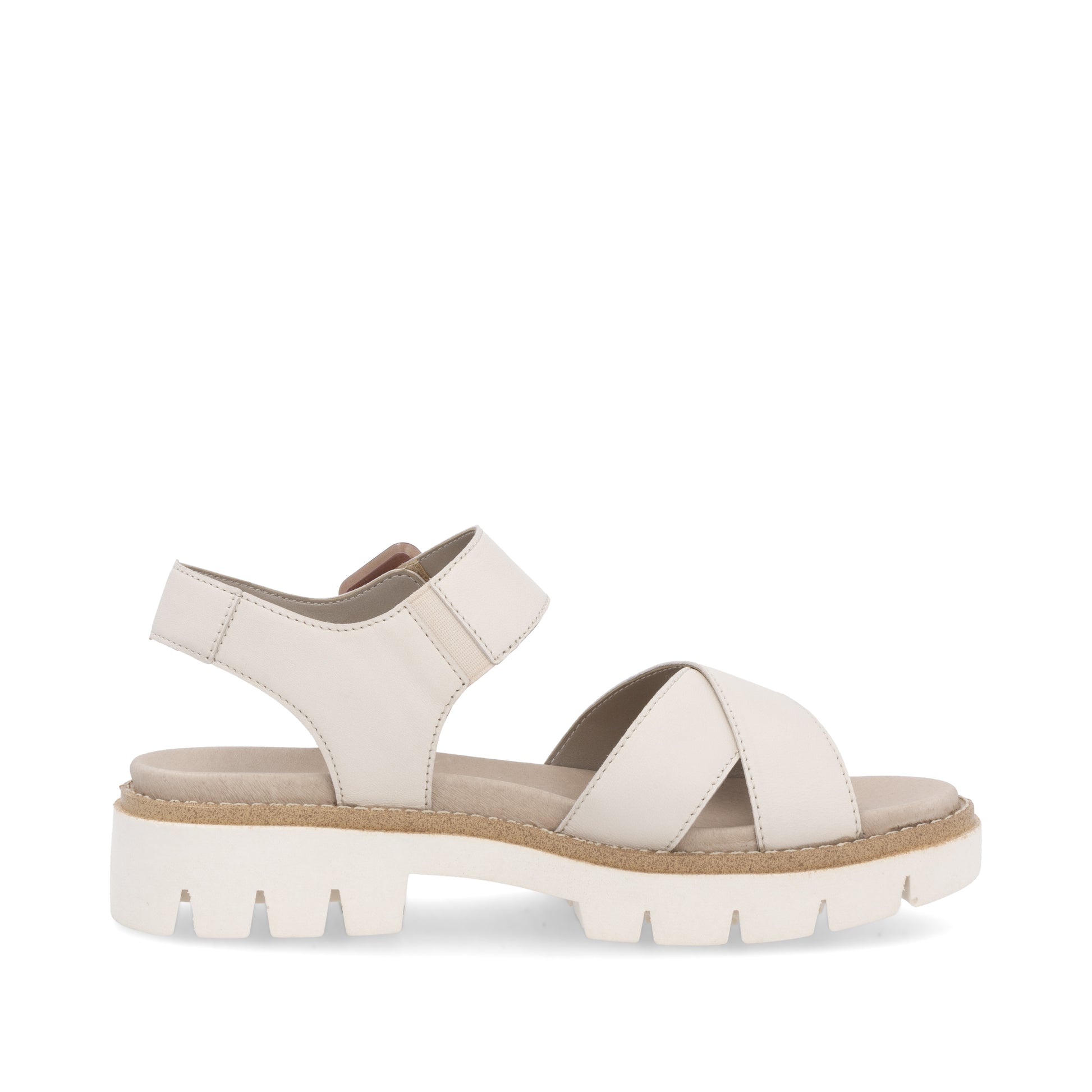 Beige Hook & Loop Sandals for Women | Remonte D7950-60